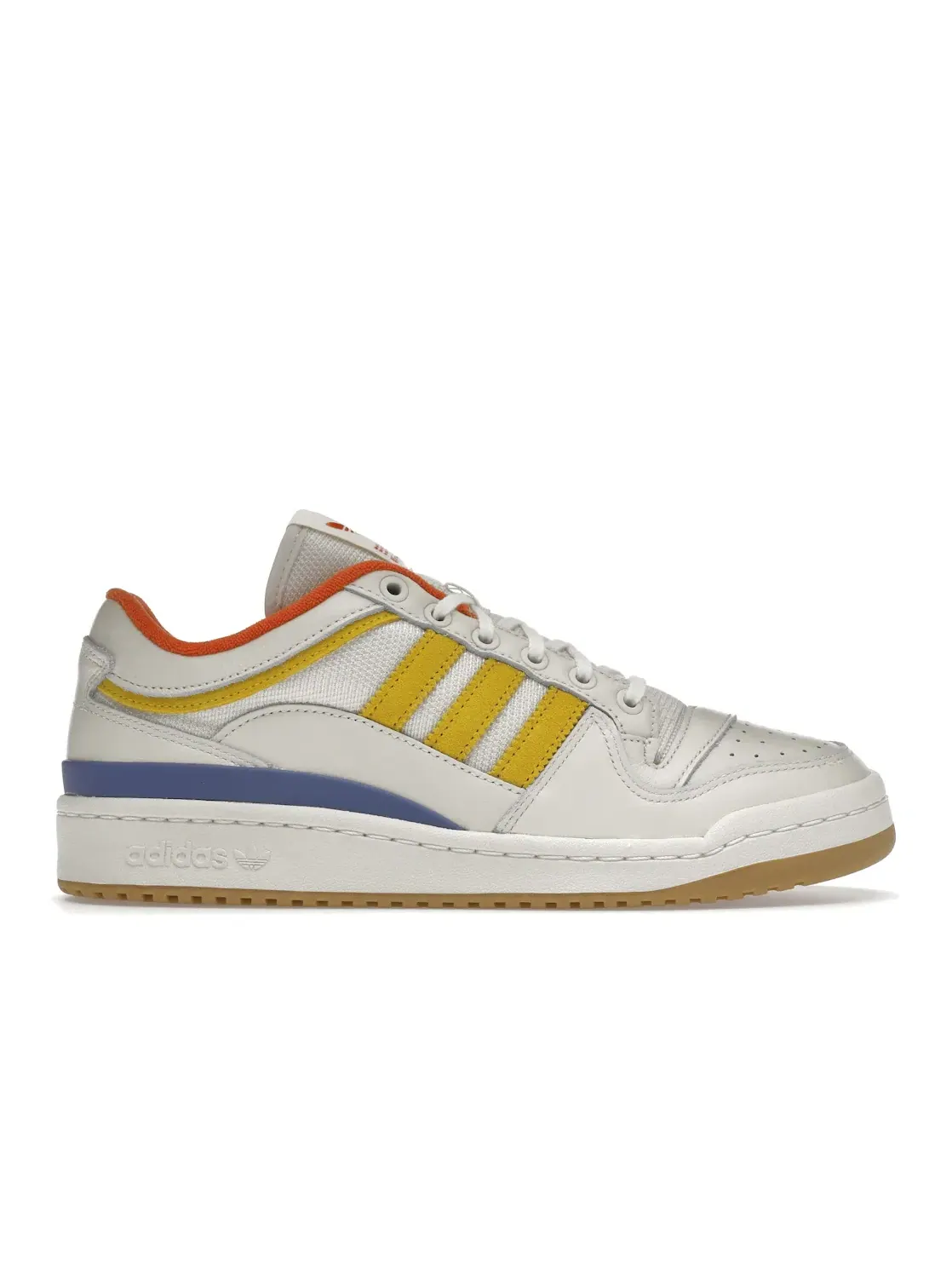 Мужские кроссовки lifestyle с низким верхом Adidas Forum Low — изображение 1 из 4, белый/белый/желтый