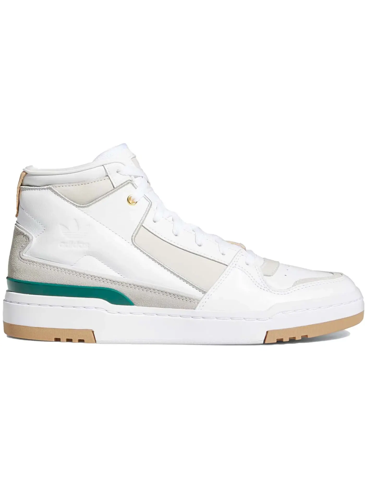 Мужские кроссовки с принтом Adidas Forum Luxe Mid — изображение 1 из 1, белый/зеленый/серый