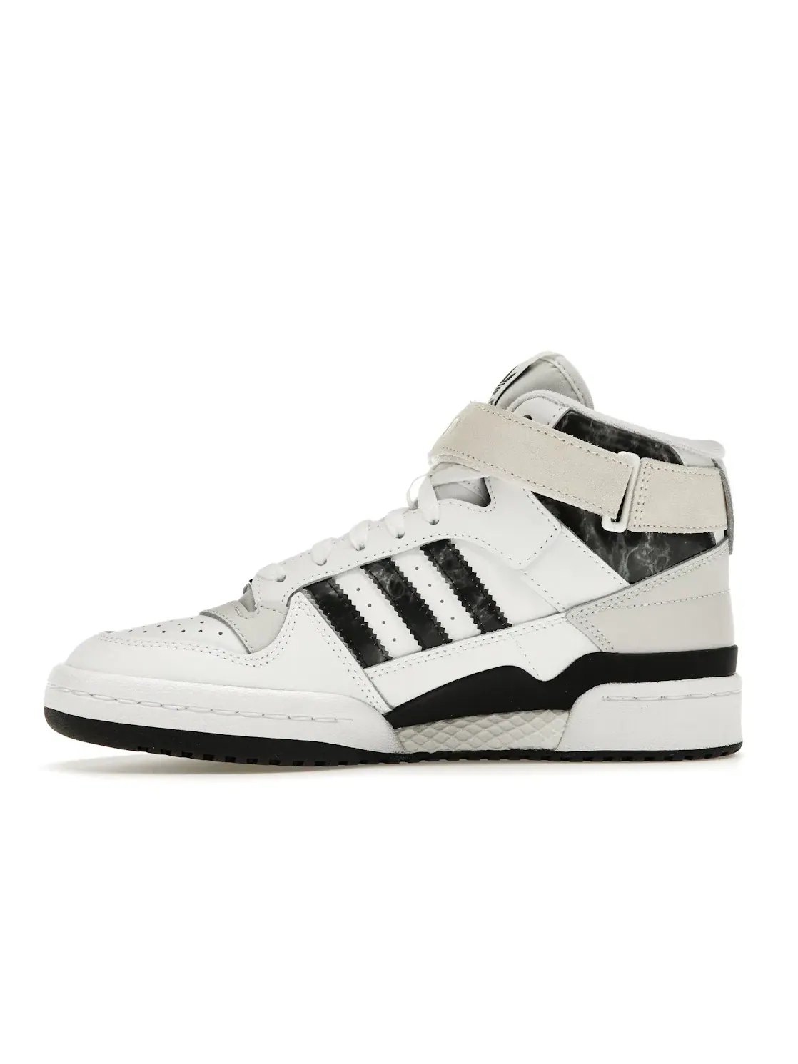 Женские кроссовки Lifestyle с высоким верхом Adidas Forum Mid — изображение 3 из 4, белый/белый/черный
