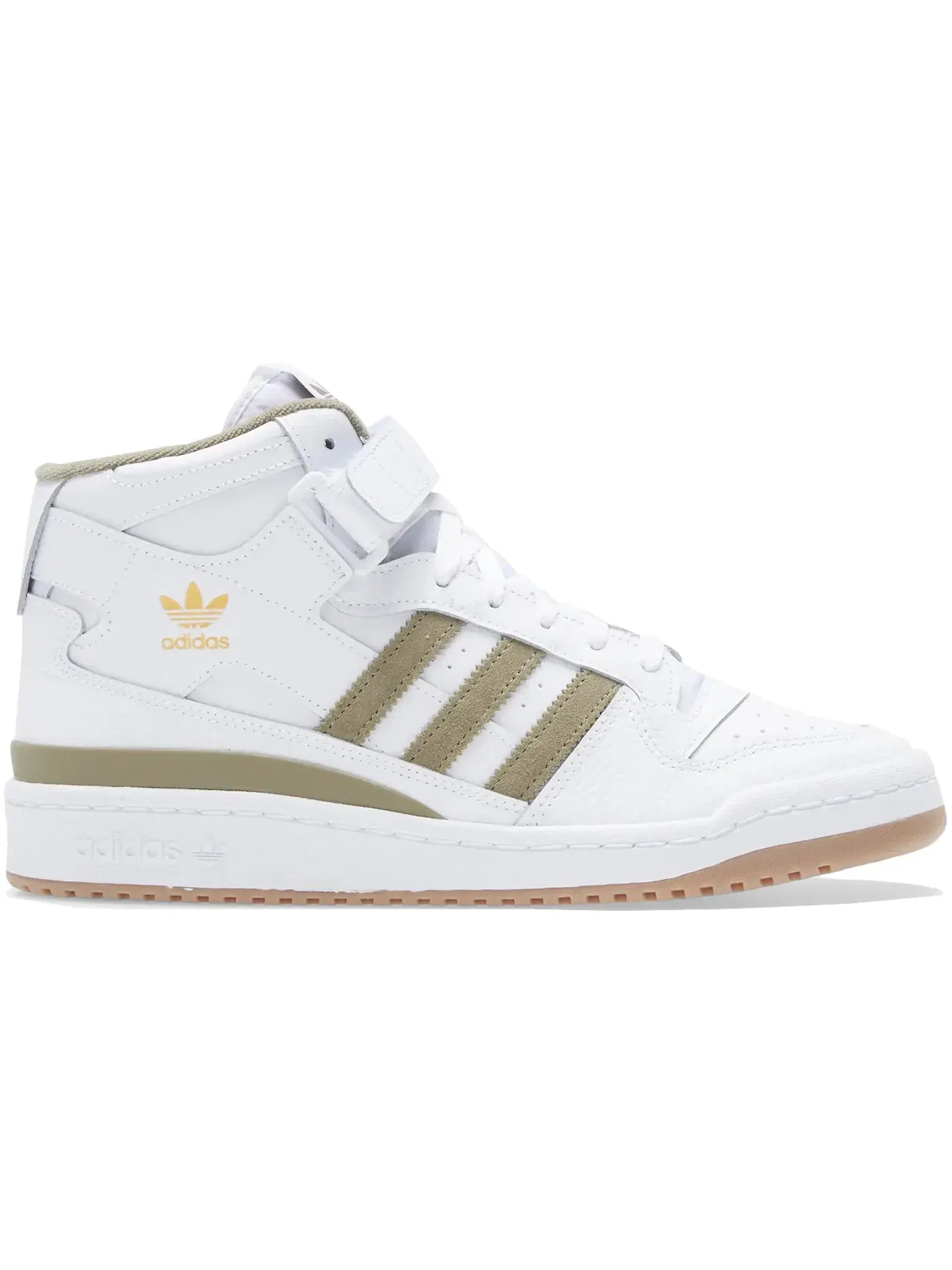 Мужские кроссовки Lifestyle Adidas Forum Mid — изображение 1 из 1, белый/зеленый