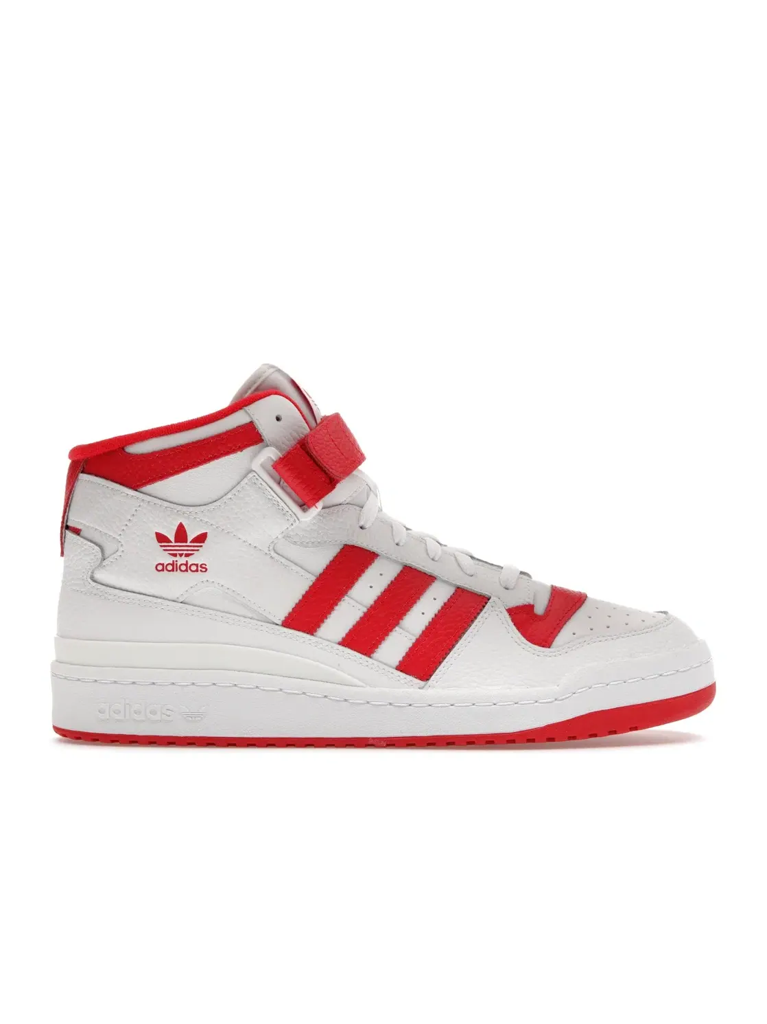 Мужские кроссовки Lifestyle Adidas Forum Mid — изображение 1 из 4, белый/красный/белый