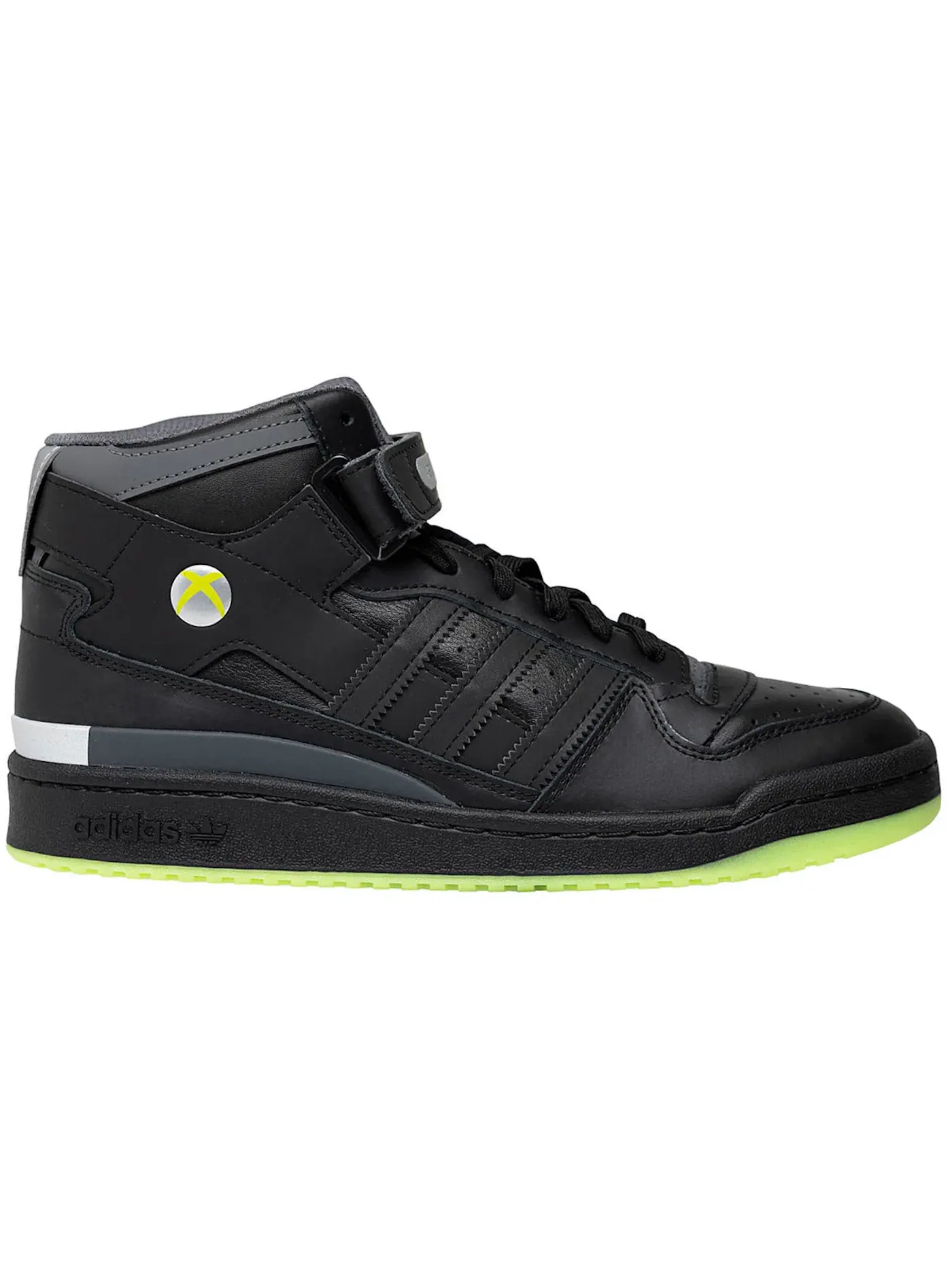 Мужские кроссовки с принтом Adidas Forum Mid Adidas — изображение 1 из 1, черный/черный/серый