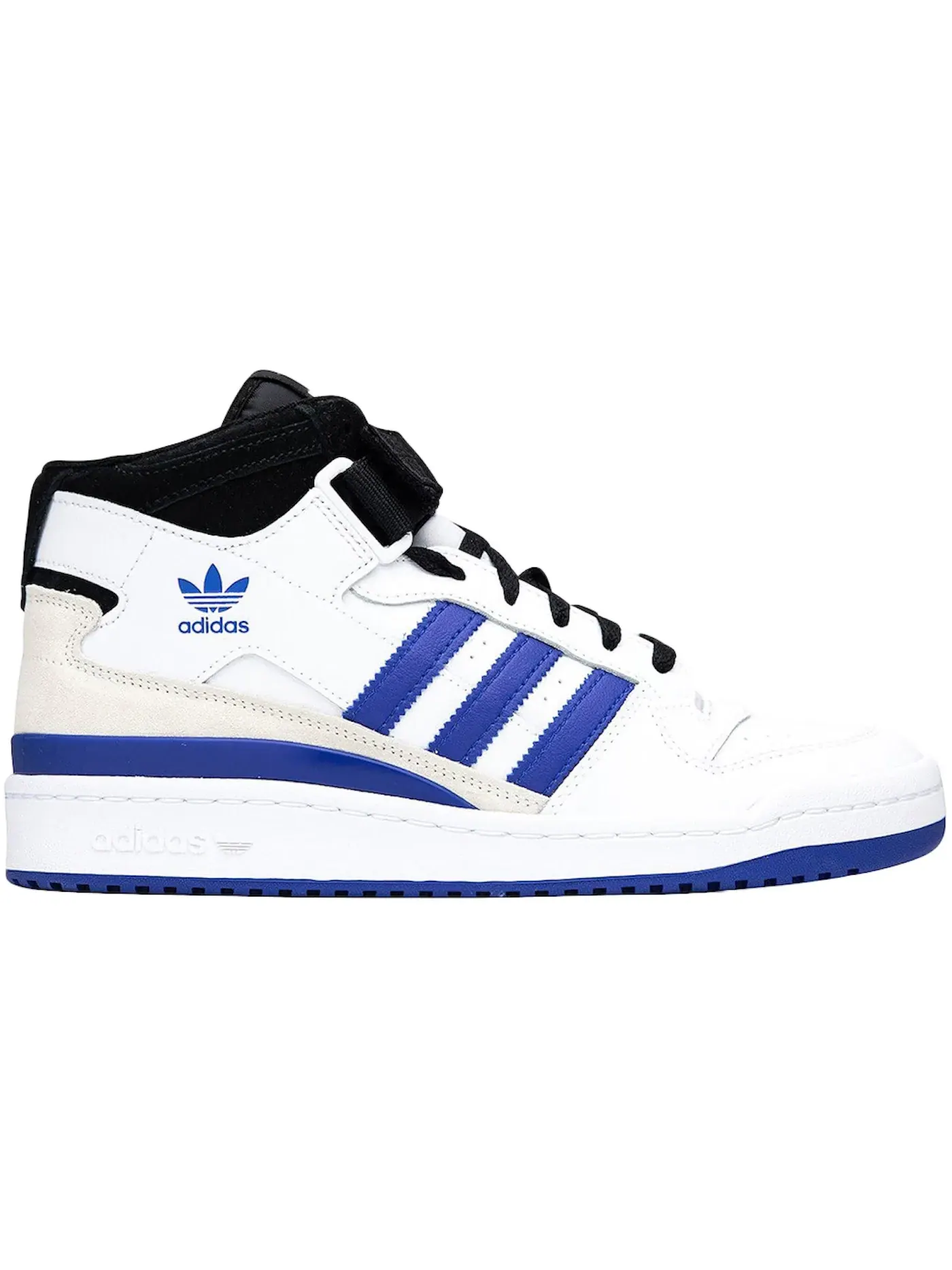 Мужские кроссовки Lifestyle Adidas Forum Mid — изображение 1 из 1, белый/черный-синий