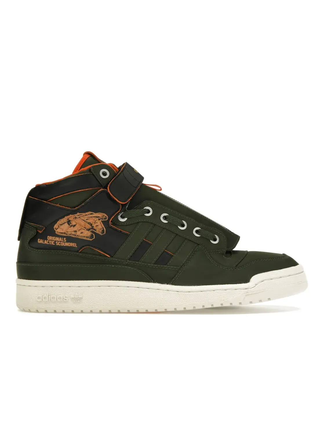 Мужские кроссовки с принтом Adidas Forum Mid — изображение 1 из 4, зеленый/оранжевый/черный