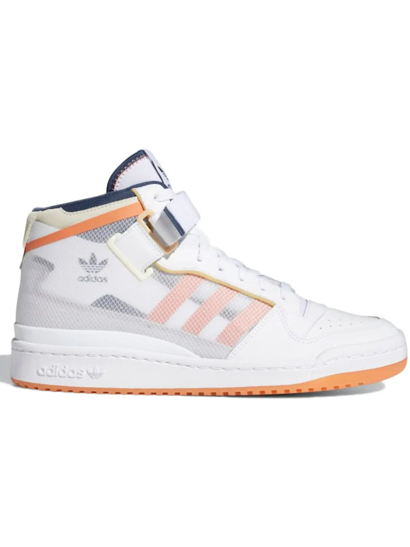 Мужские кроссовки с высоким верхом Adidas Forum Mid TT — изображение 1 из 1, белый//оранжевый