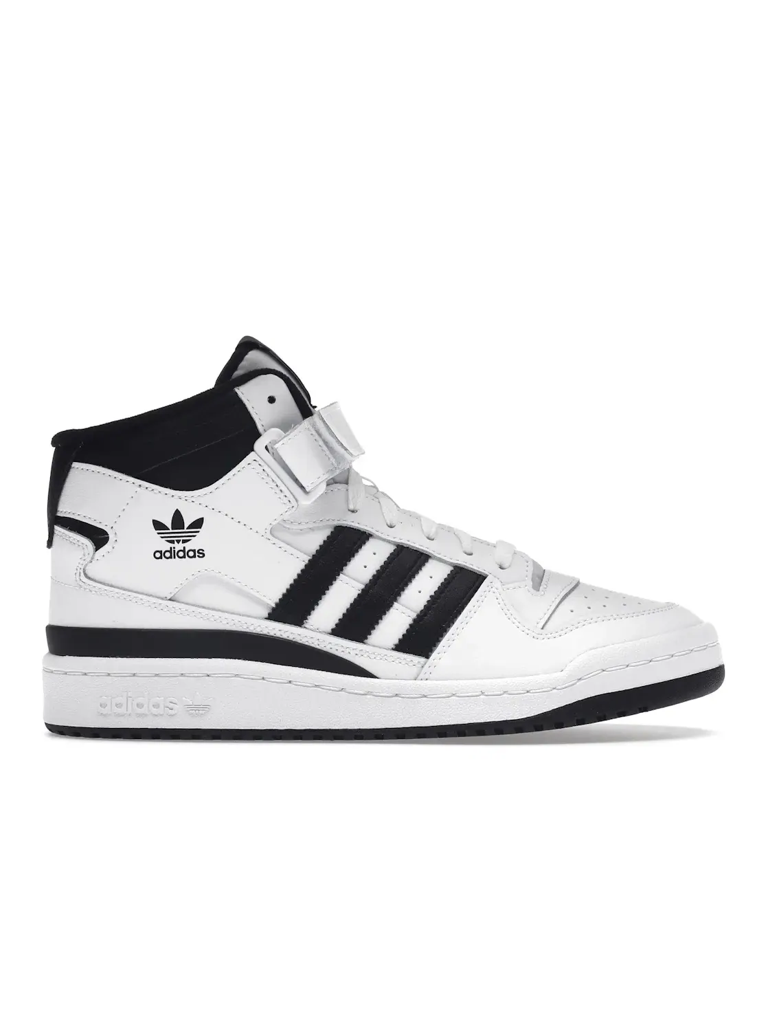 Мужские кроссовки с кожаным верхом Adidas Forum Mid — изображение 1 из 4, белый/черный/белый