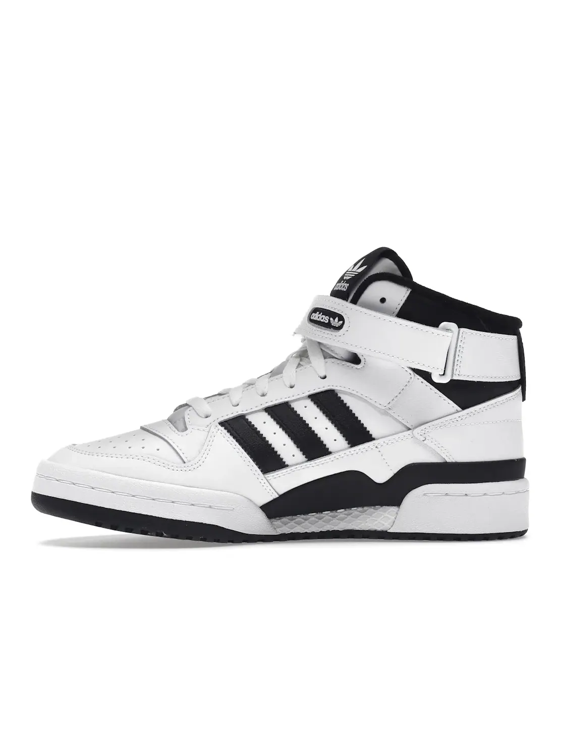 Мужские кроссовки с кожаным верхом Adidas Forum Mid — изображение 3 из 4, белый/черный/белый