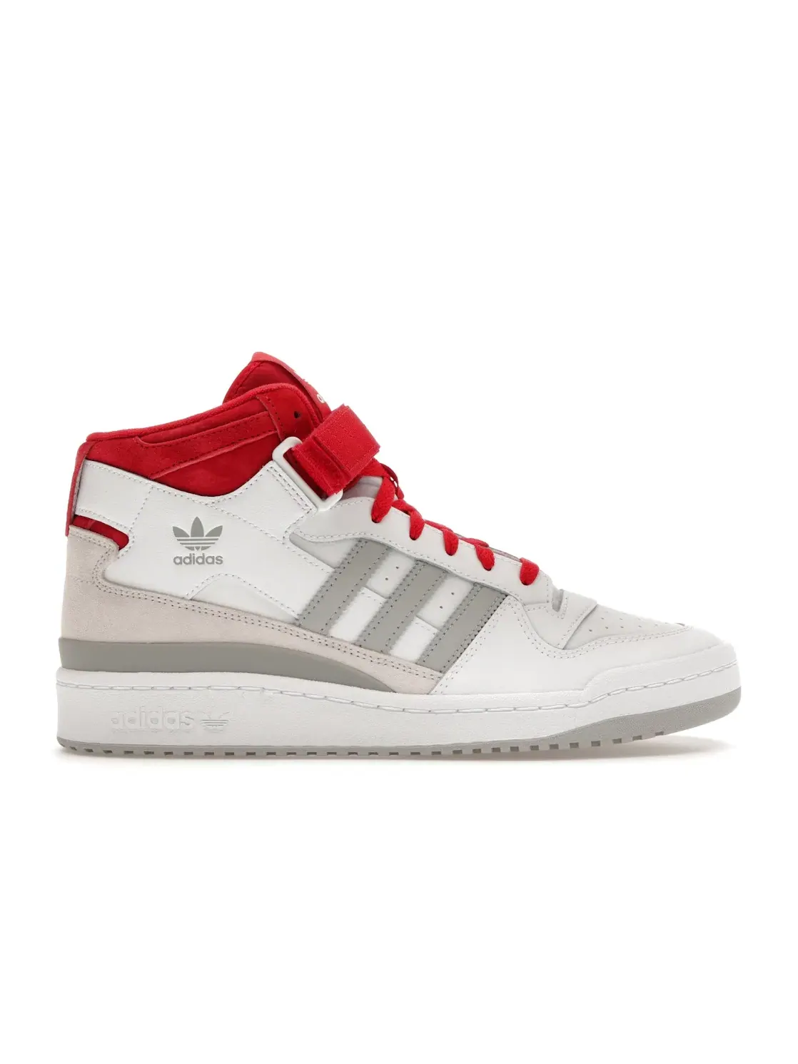 Мужские кроссовки Lifestyle Adidas Forum Mid — изображение 1 из 4, белый/красный-серый