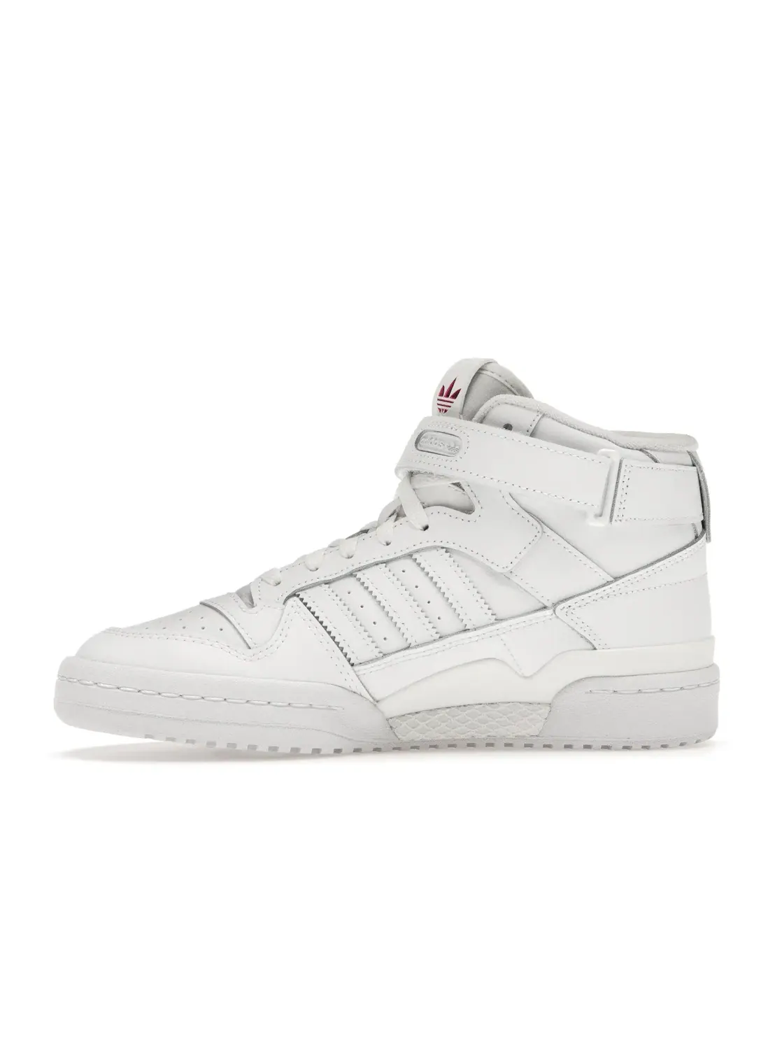 Женские кроссовки с высоким верхом Adidas Forum Mid — изображение 3 из 4, белый/белый/розовый