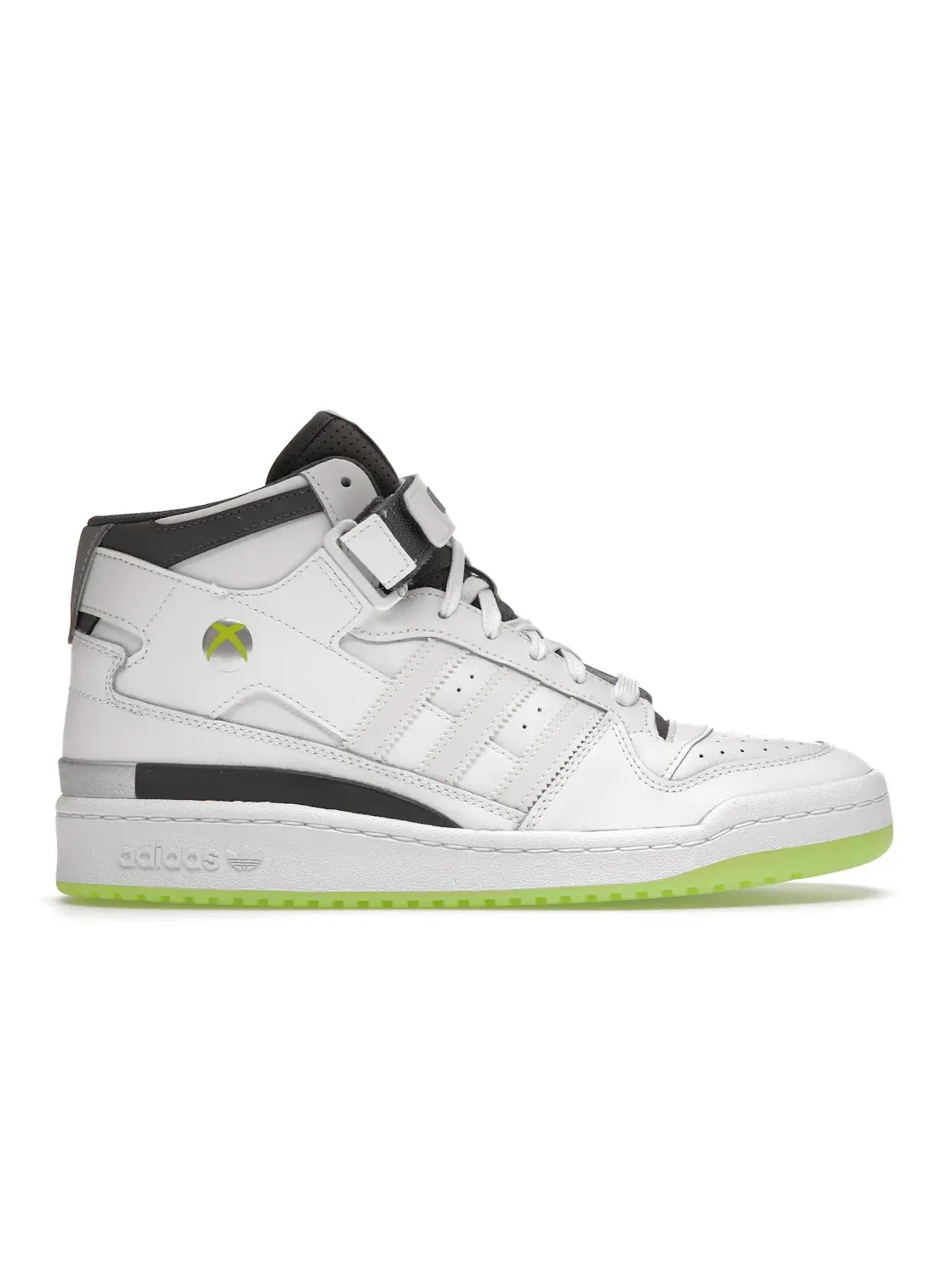 Мужские кроссовки с принтом Adidas Forum Mid — изображение 1 из 4, белый/белый/серый