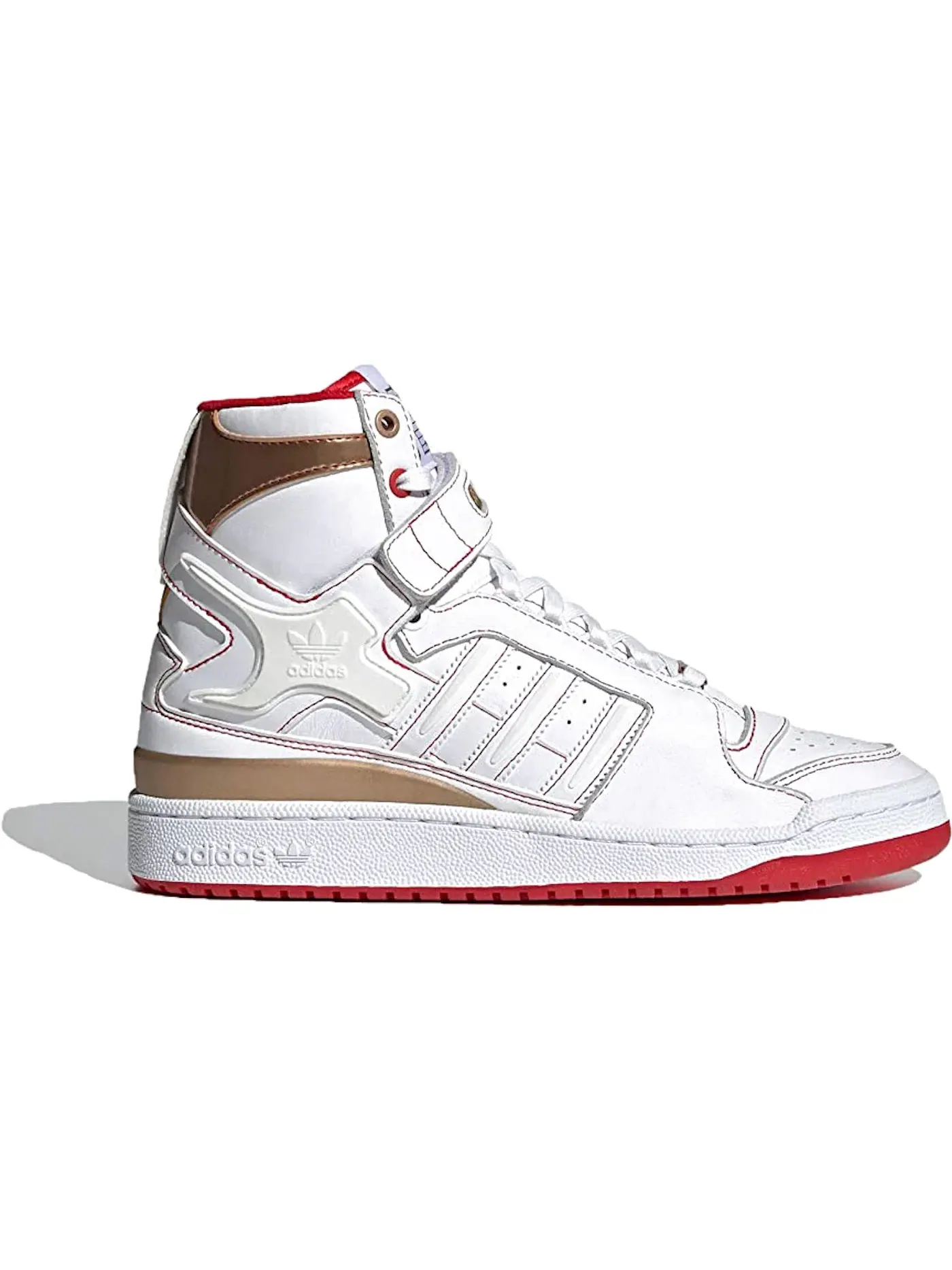 Мужские кроссовки Lifestyle Adidas Forum OG High — изображение 1 из 1, белый/золотистый/красный