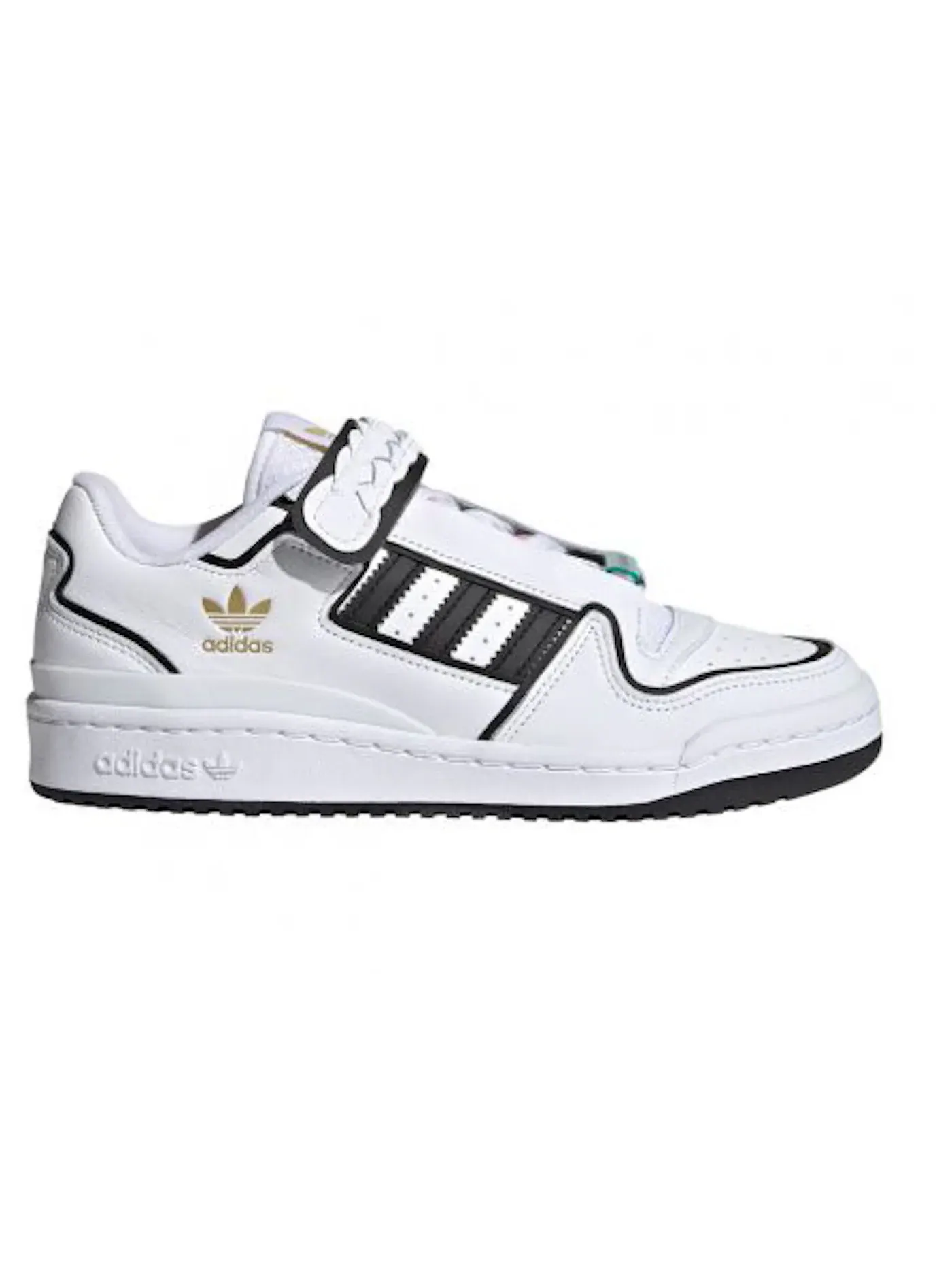 Женские кроссовки Lifestyle с принтом Adidas Forum Plus — изображение 1 из 1, белый/черный/зеленый