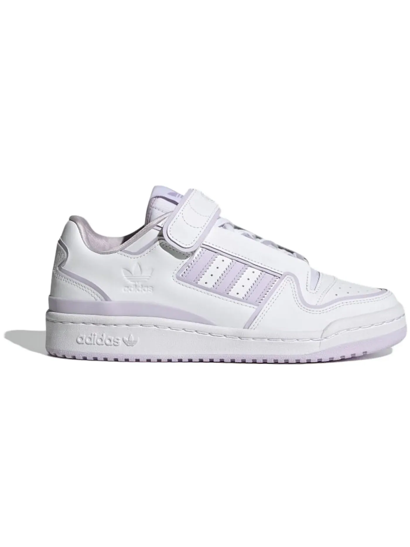Женские кроссовки Lifestyle Adidas Forum Plus Low — изображение 1 из 1, белый/белый/фиолетовый