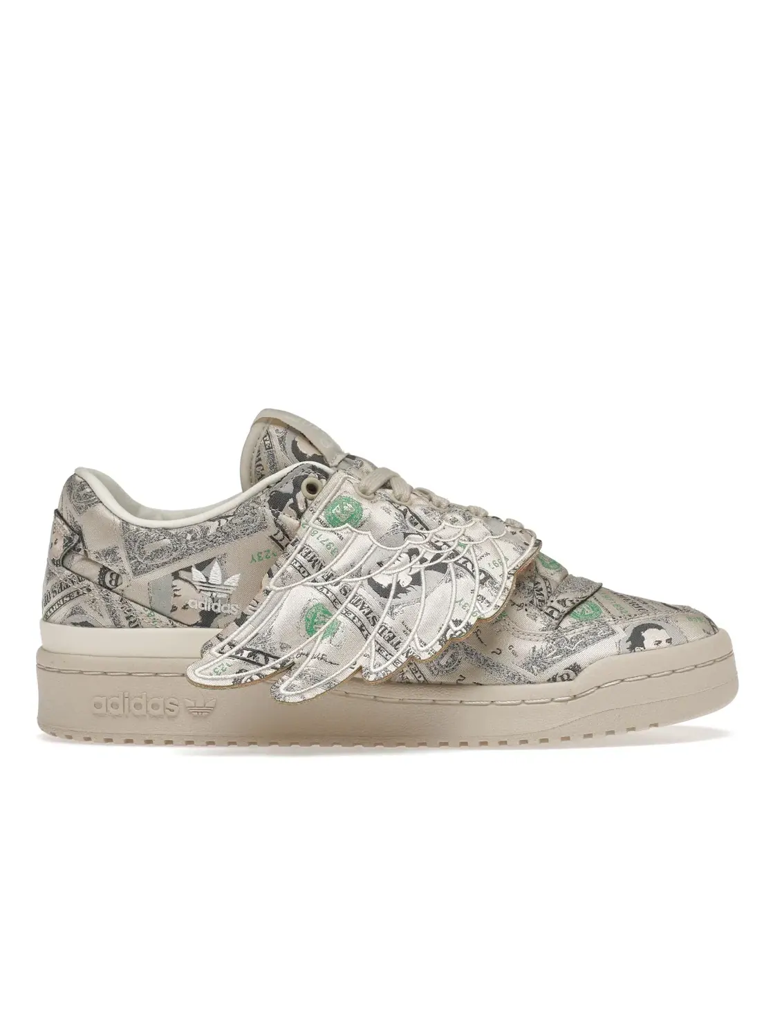 Мужские кроссовки с принтом Adidas Forum Wings 1.0 Low ADV Jeremy Scott Money — изображение 1 из 4, белый