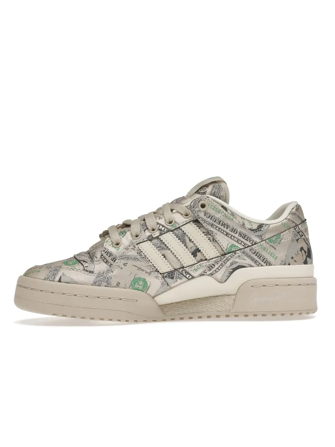Мужские кроссовки с принтом Adidas Forum Wings 1.0 Low ADV Jeremy Scott Money — изображение 3 из 4, белый