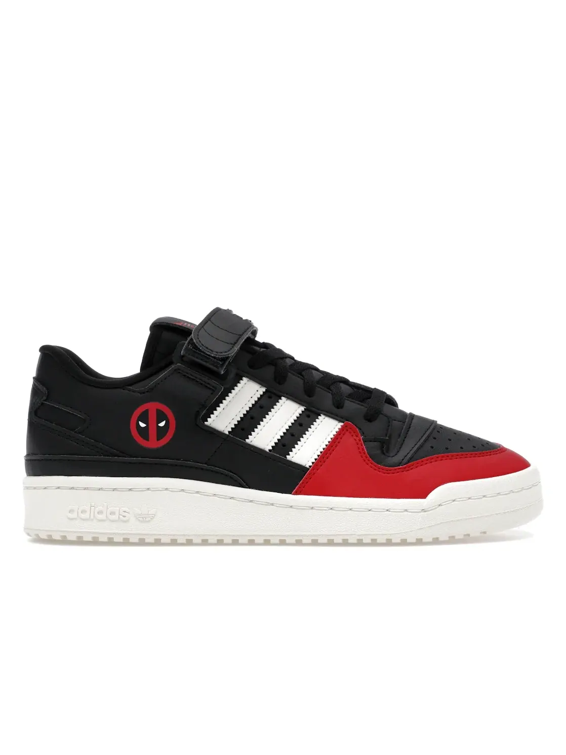 Мужские кроссовки Lifestyle с принтом Adidas Fourm Low Adidas — изображение 1 из 4, черный/белый/красный