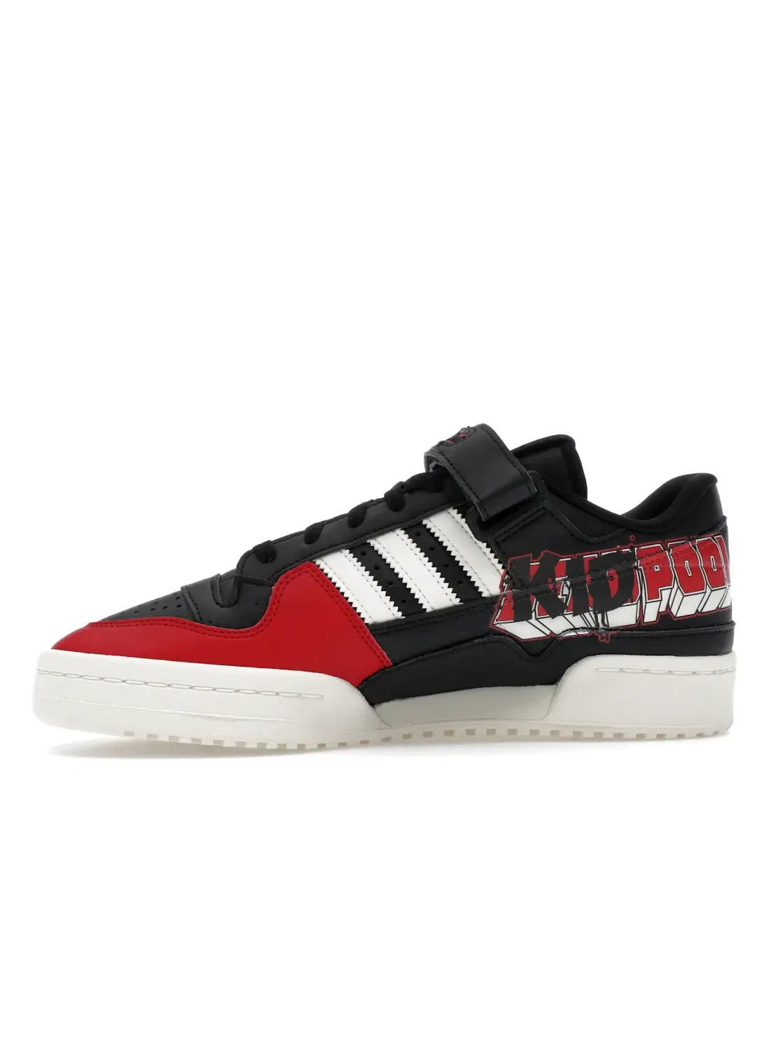 Мужские кроссовки Lifestyle с принтом Adidas Fourm Low Adidas — изображение 3 из 4, черный/белый/красный