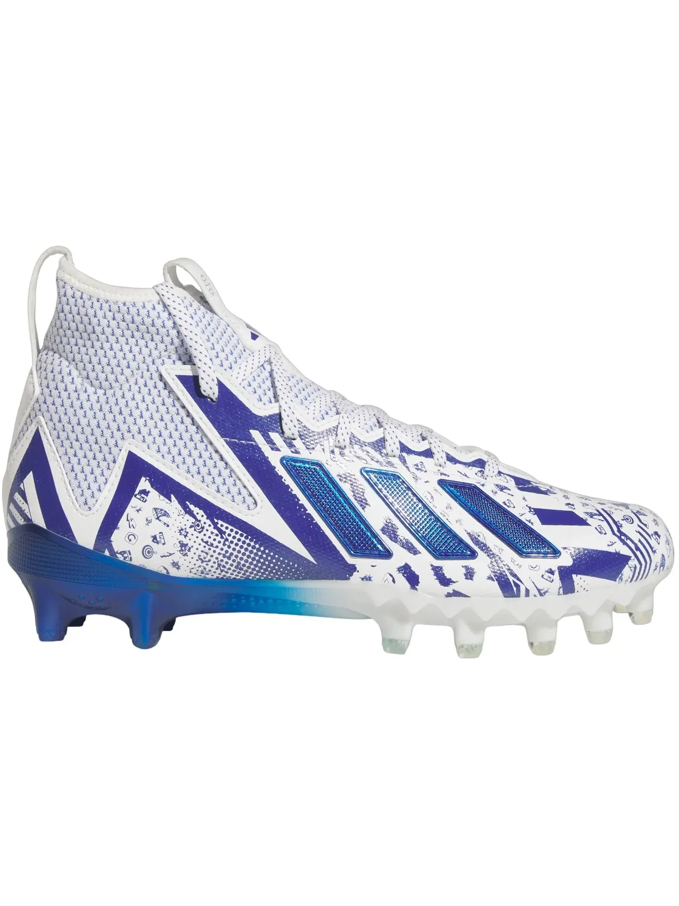 Мужские кроссовки для игры в американский футбол Adidas Freak 23 — изображение 1 из 1, белый/синий/белый