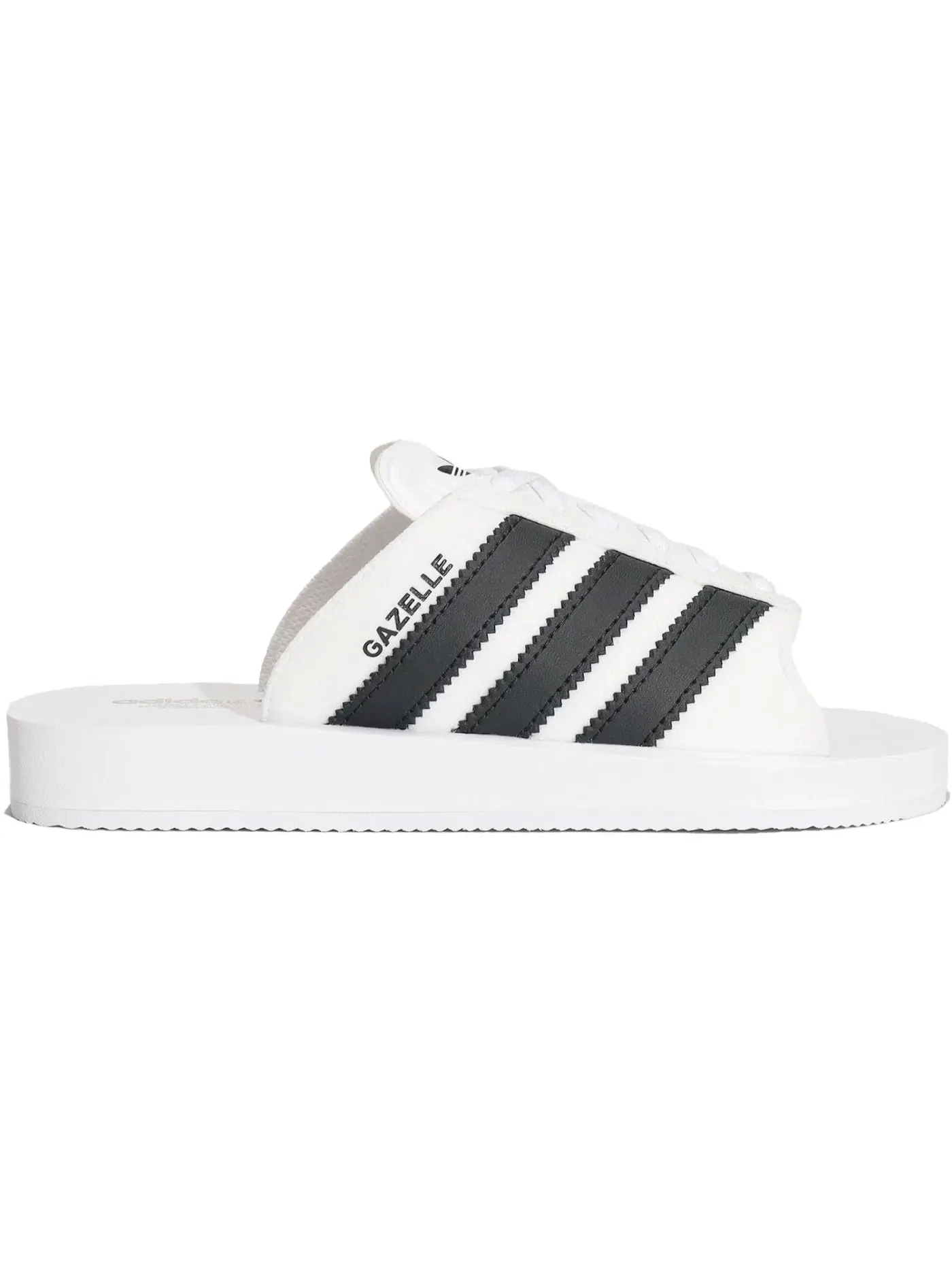 Женские сандалии-слайды Adidas Gazelle — изображение 1 из 1, белый/черный/белый