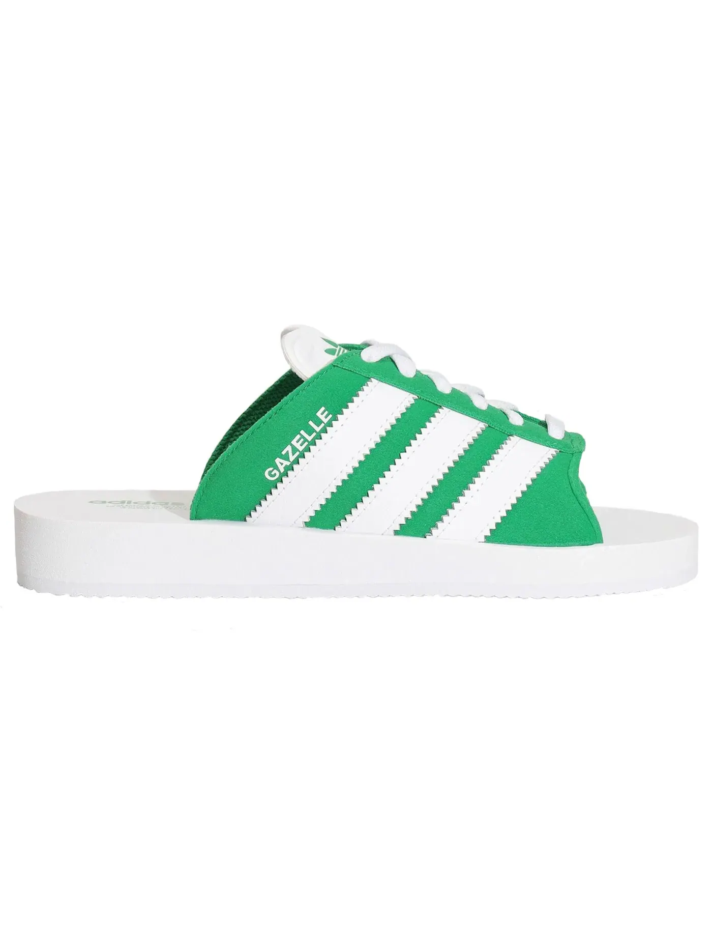 Женские сандалии-слайды Gazelle Beach Adidas — изображение 1 из 1, зеленый/белый/белый