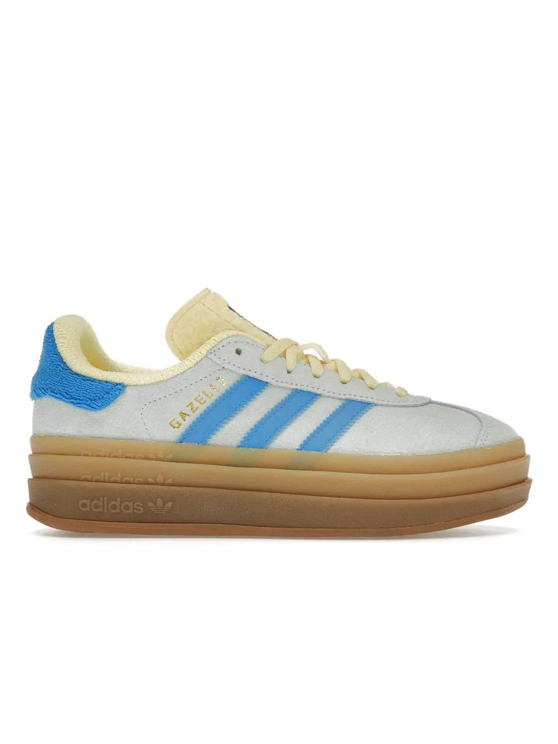 Женские кроссовки на платформе Adidas Gazelle Bold Adidas — изображение 1 из 4, синий/яркий синий/желтый