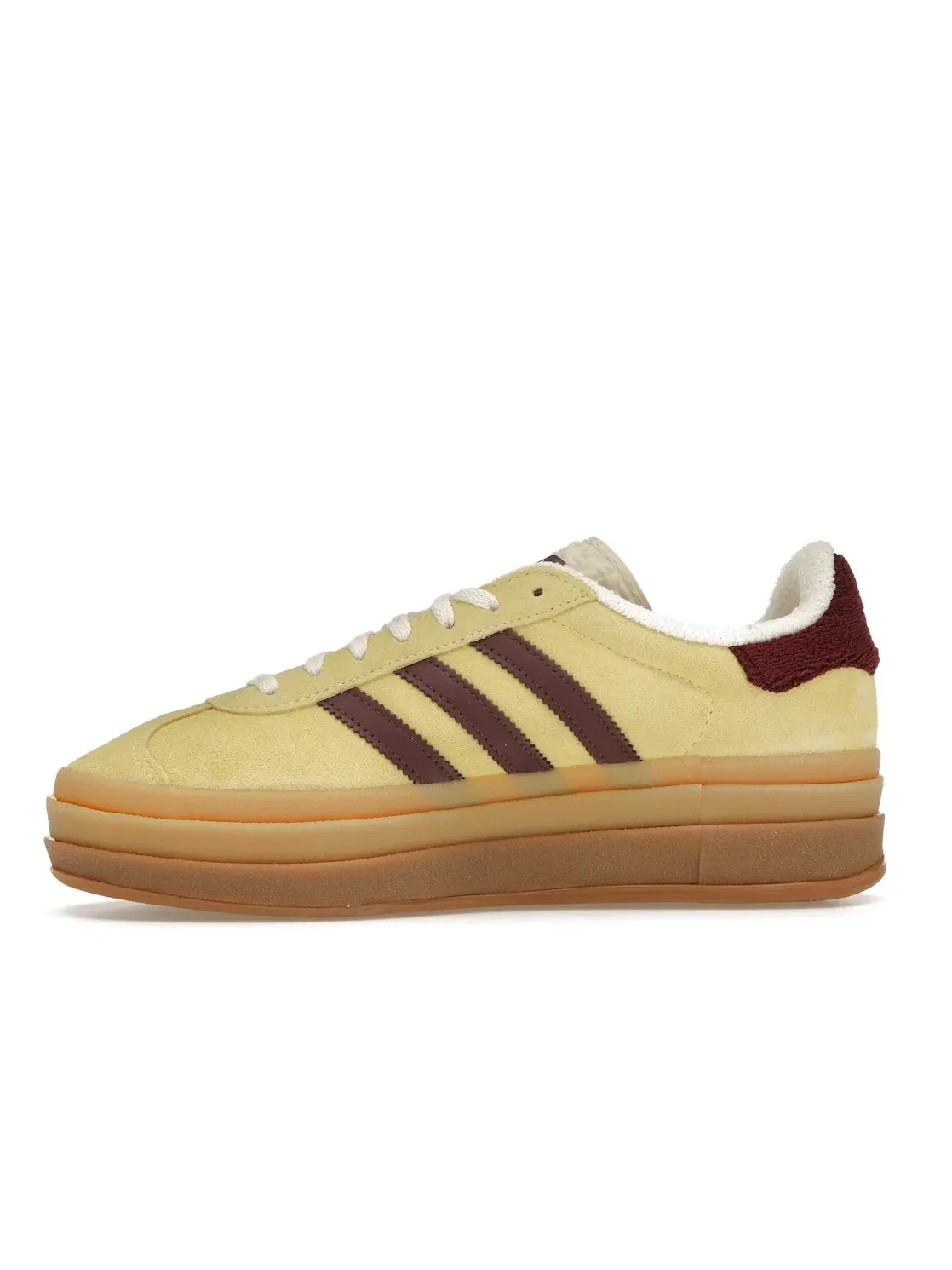 Женские кроссовки на платформе Gazelle Bold Adidas — изображение 3 из 4, желтый//белый