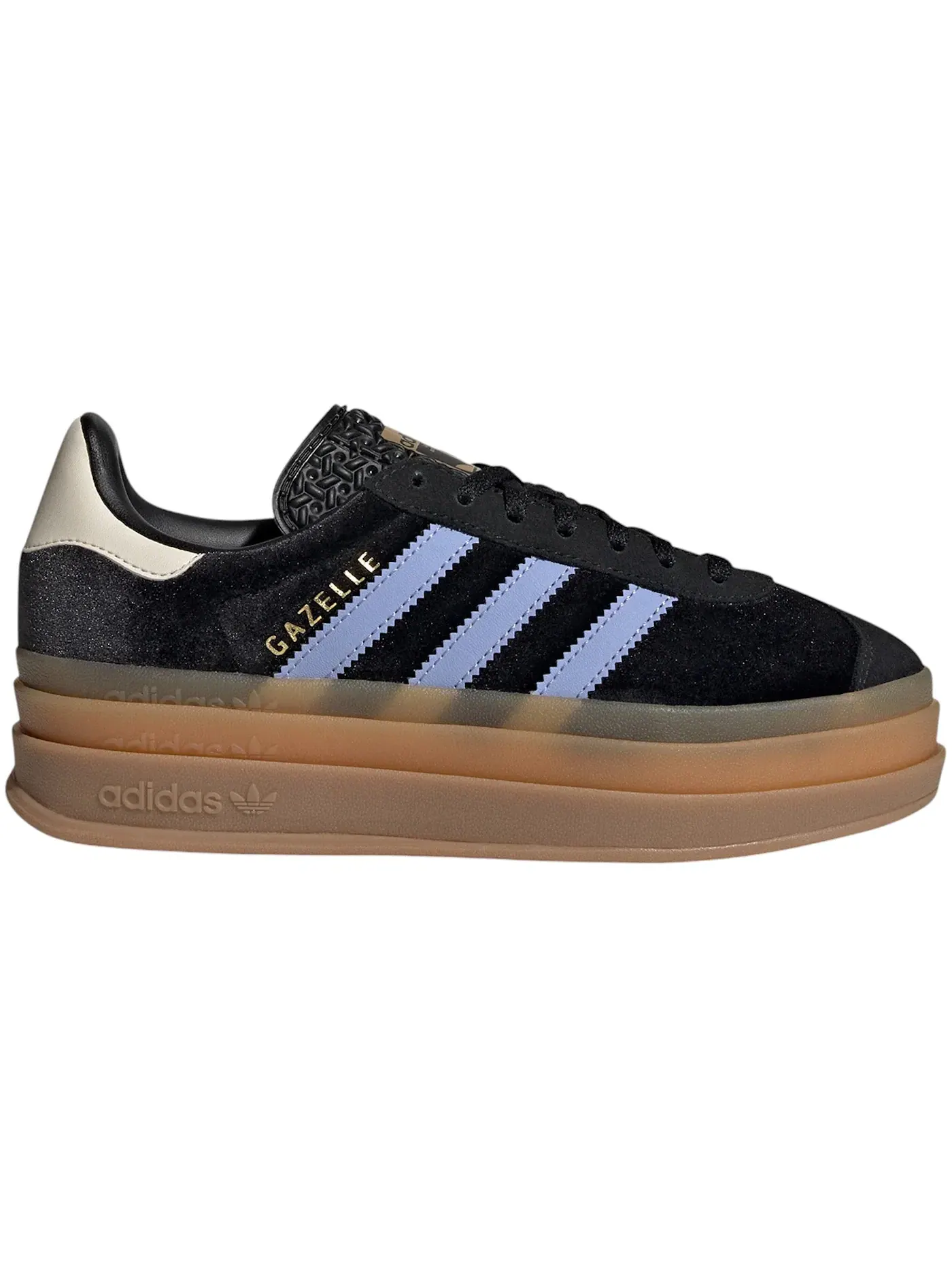 Детские кроссовки Lifestyle с утолщенной подошвой Adidas Gazelle Bold — изображение 1 из 1, черный синий белый