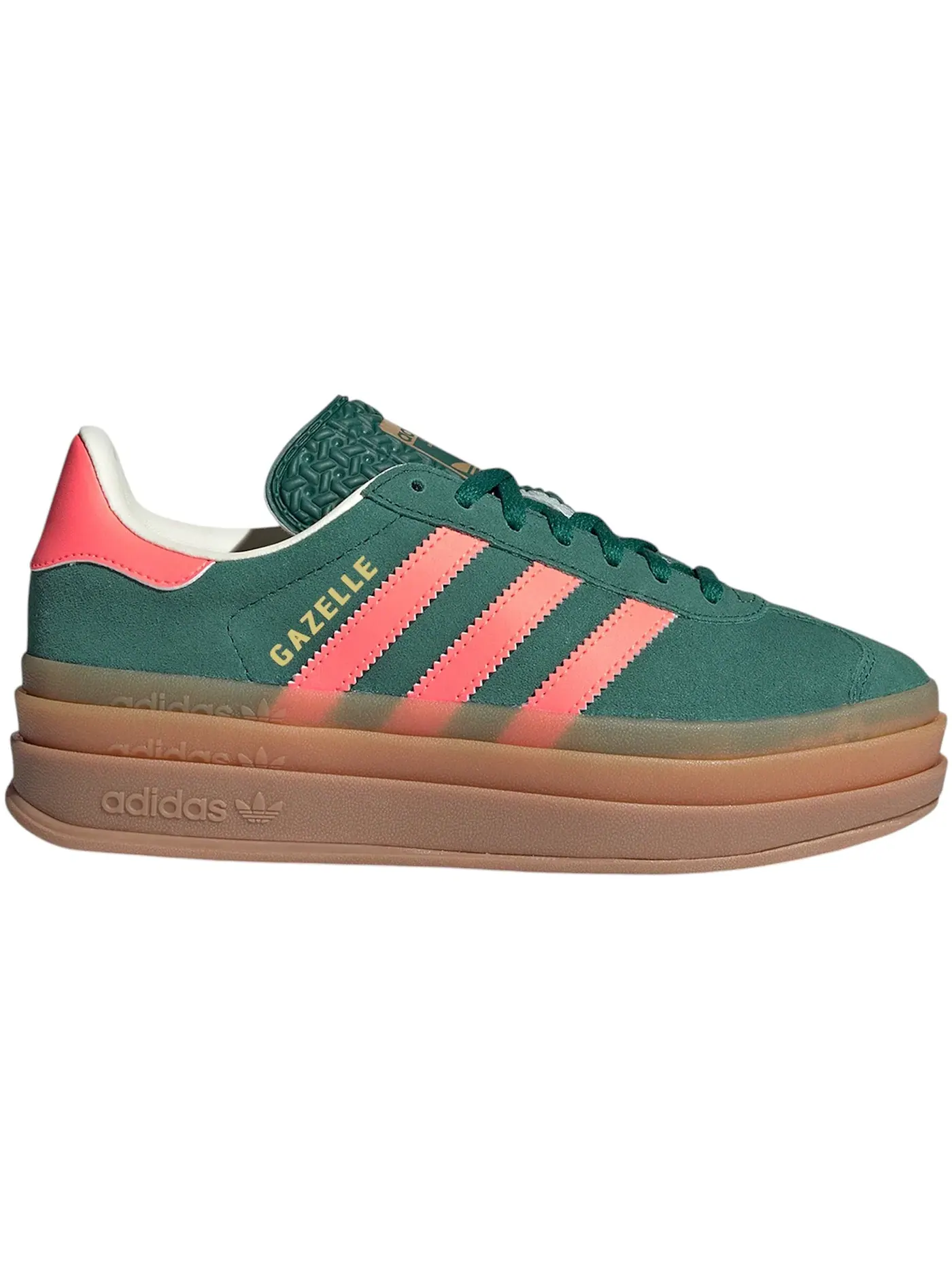 Детские кроссовки Lifestyle Adidas Gazelle Bold — изображение 1 из 1, зеленый кремовый белый