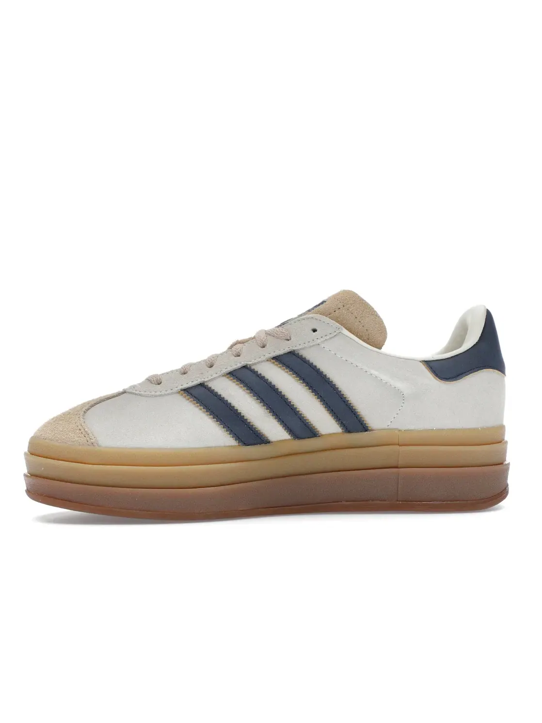 Женские кроссовки на платформе Adidas Gazelle Bold — изображение 3 из 4, кремовый белый/индиго