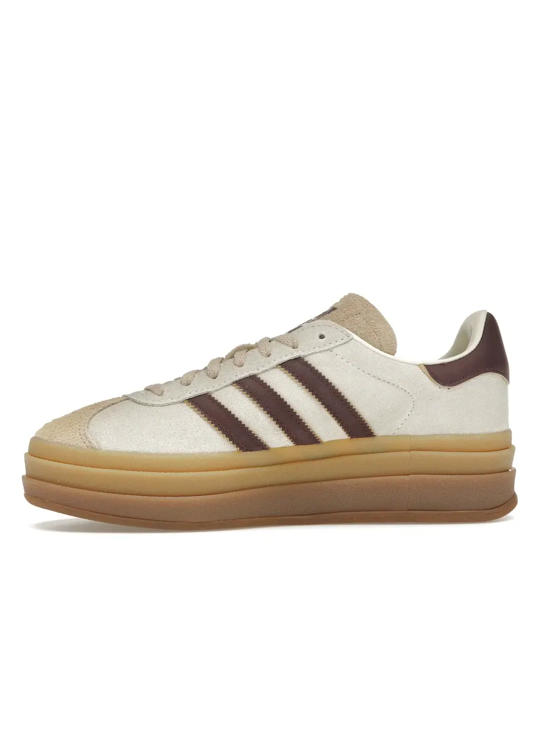 Женские кроссовки lifestyle Adidas Gazelle Bold — изображение 3 из 4, кремовый белый//бежевый