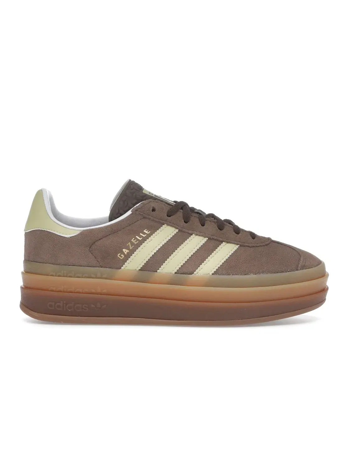 Женские кроссовки с увеличенной подошвой Adidas Gazelle Bold — изображение 1 из 4, желтый/белый