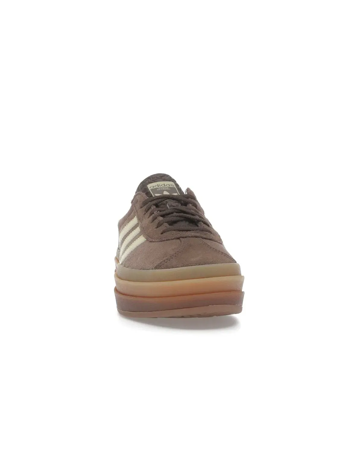 Женские кроссовки с увеличенной подошвой Adidas Gazelle Bold — изображение 2 из 4, желтый/белый