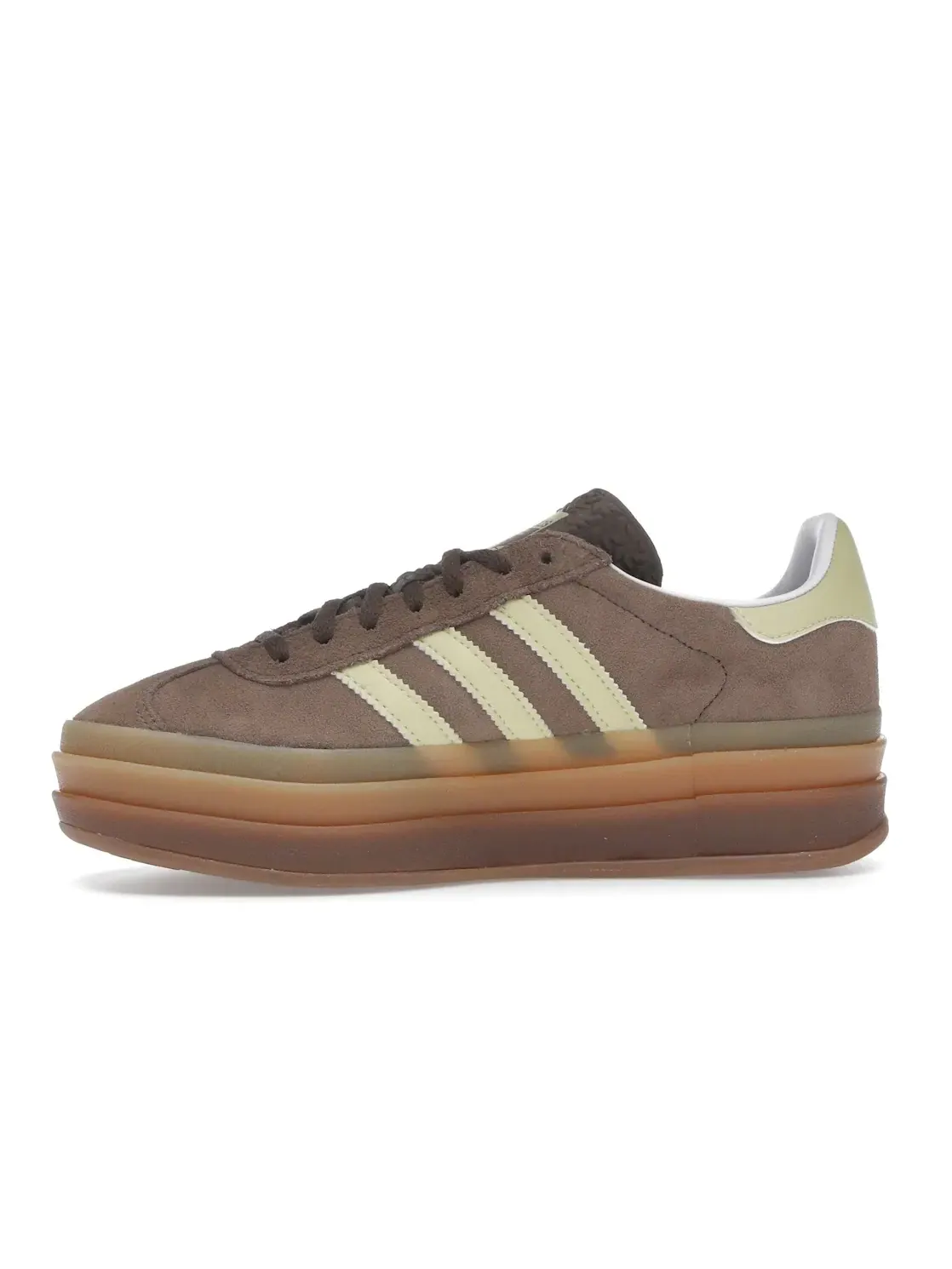 Женские кроссовки с увеличенной подошвой Adidas Gazelle Bold — изображение 3 из 4, желтый/белый