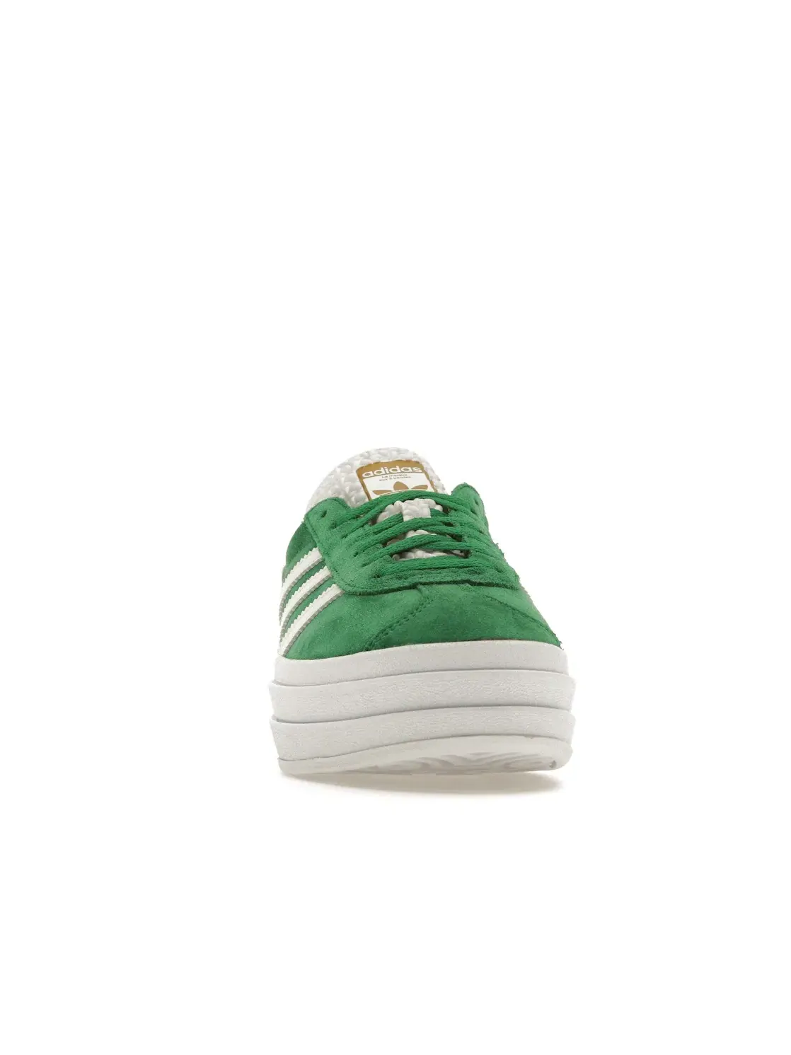 Женские кроссовки с замшевым верхом Adidas Gazelle Bold — изображение 2 из 4, зеленый/белый/розовый