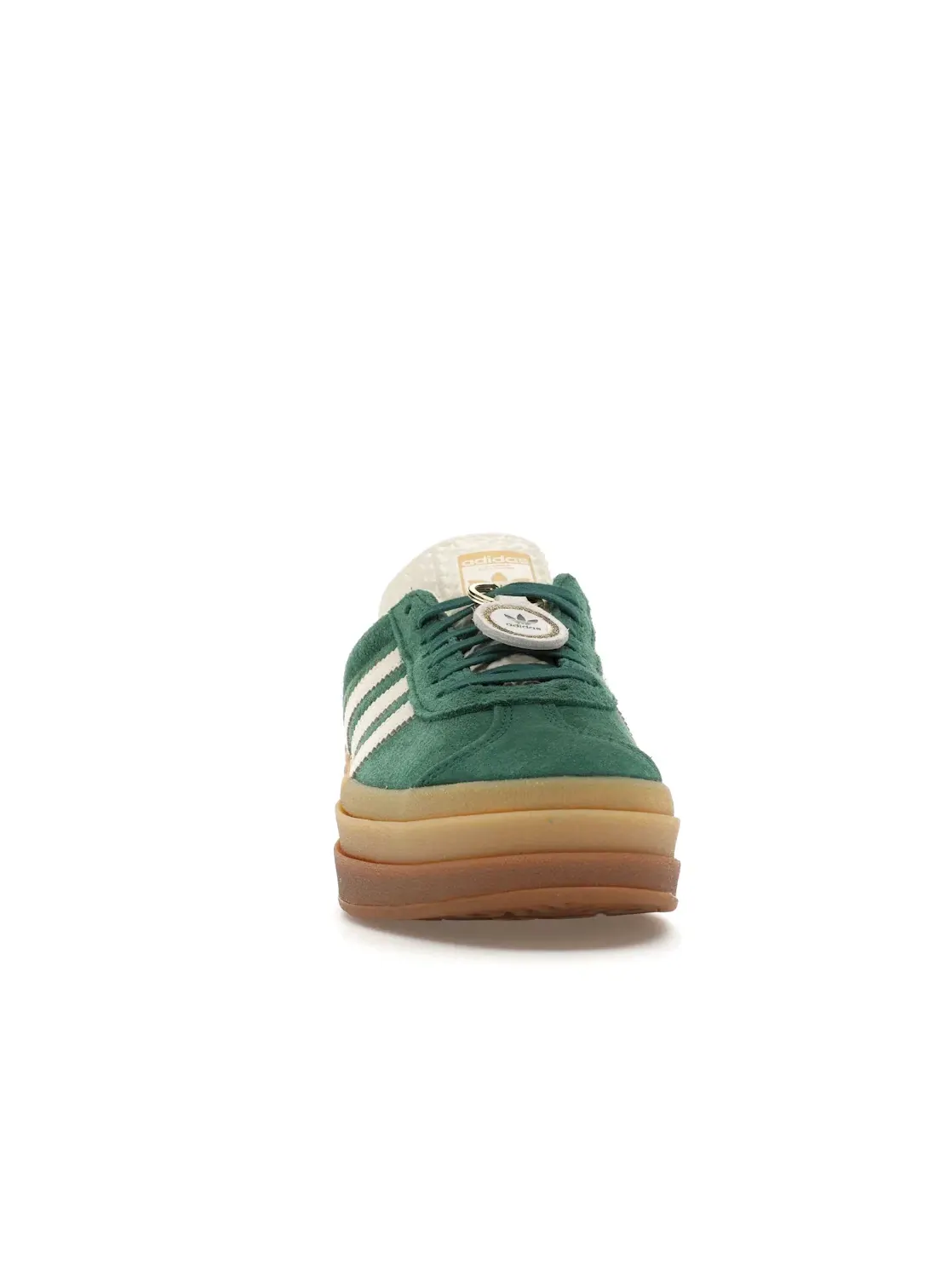Женские кроссовки с платформой Adidas Gazelle Bold — изображение 2 из 4, зеленый/белый