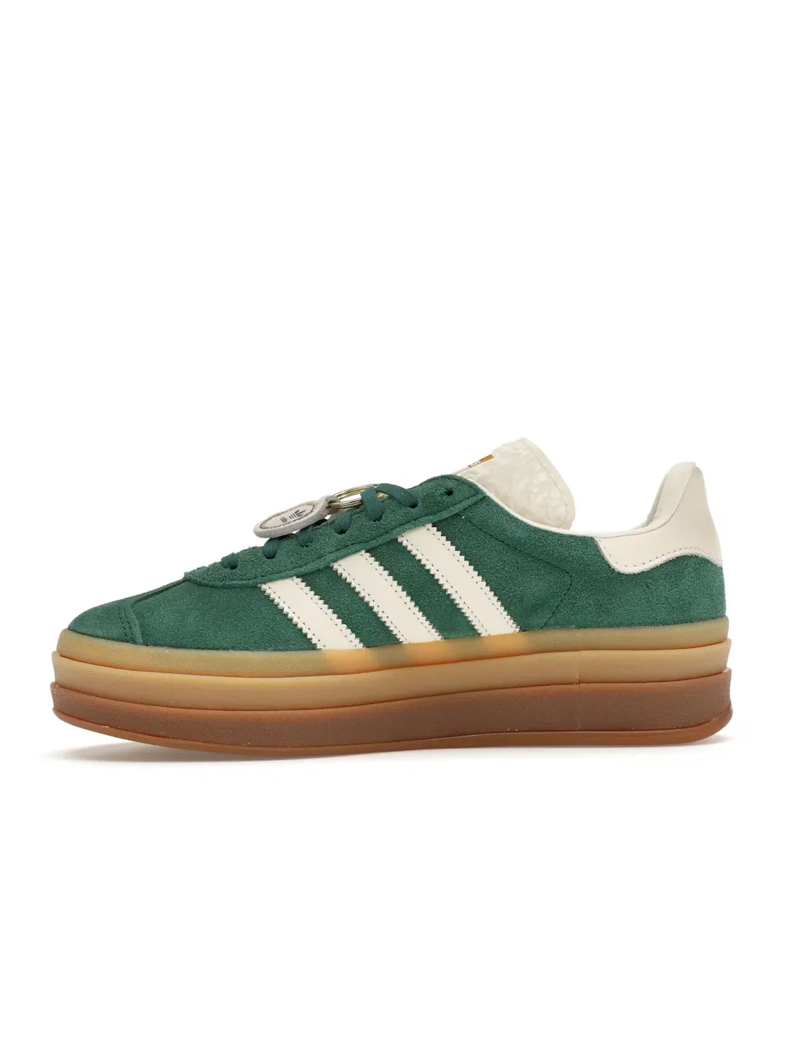 Женские кроссовки с платформой Adidas Gazelle Bold — изображение 3 из 4, зеленый/белый