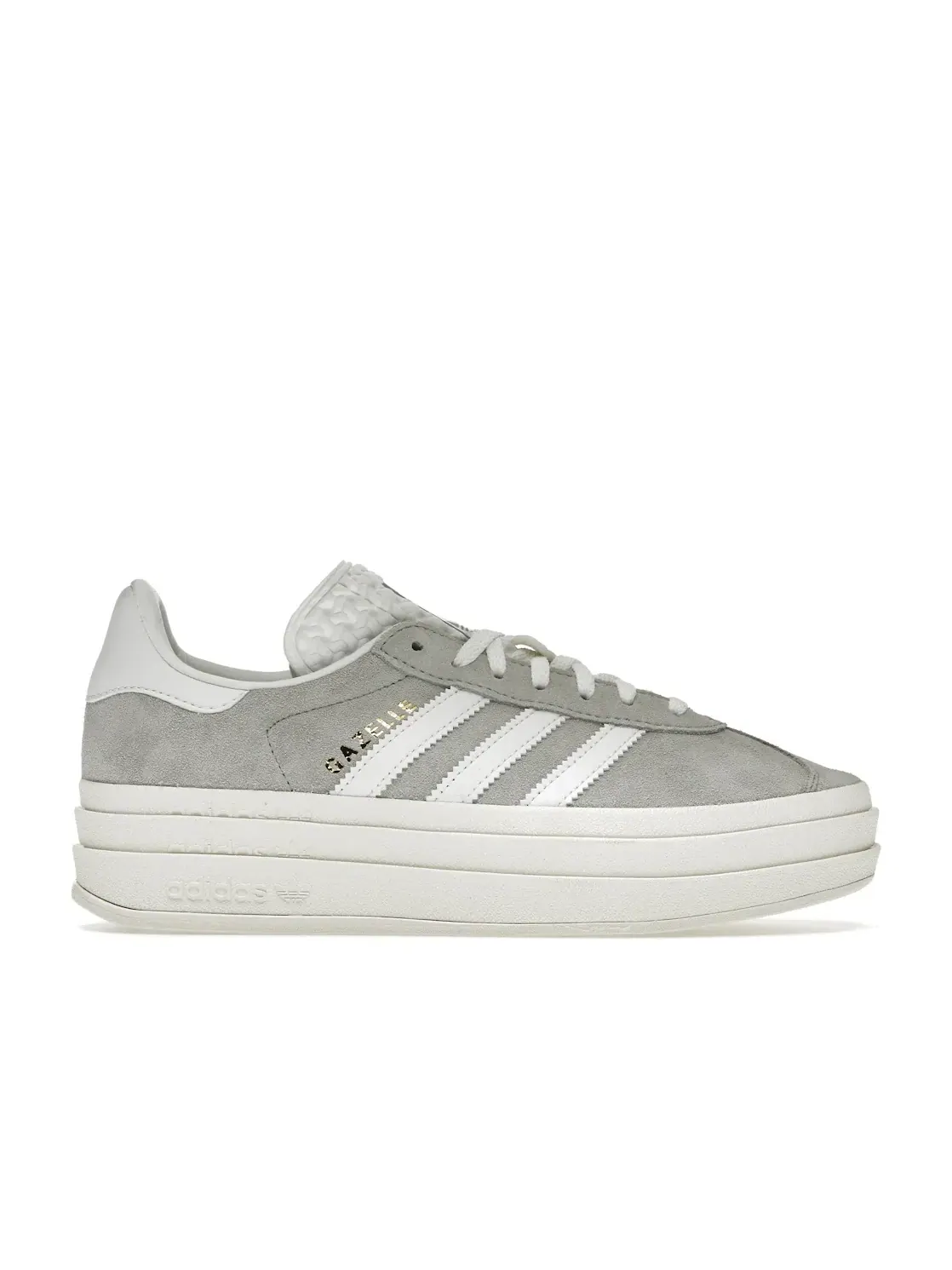 Женские кроссовки с замшевым верхом Adidas Gazelle Bold — изображение 1 из 4, серый/белый/белый
