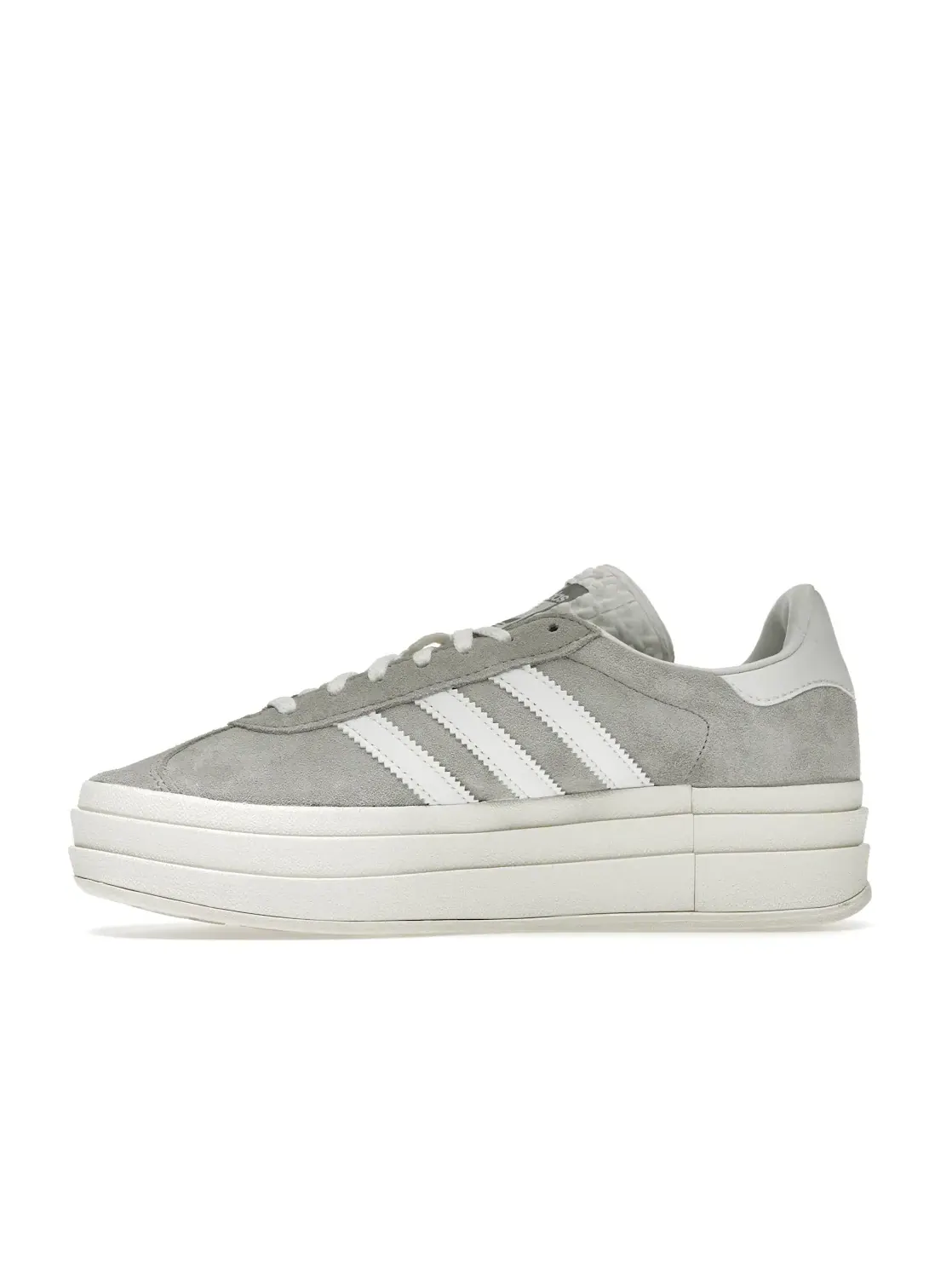 Женские кроссовки с замшевым верхом Adidas Gazelle Bold — изображение 3 из 4, серый/белый/белый