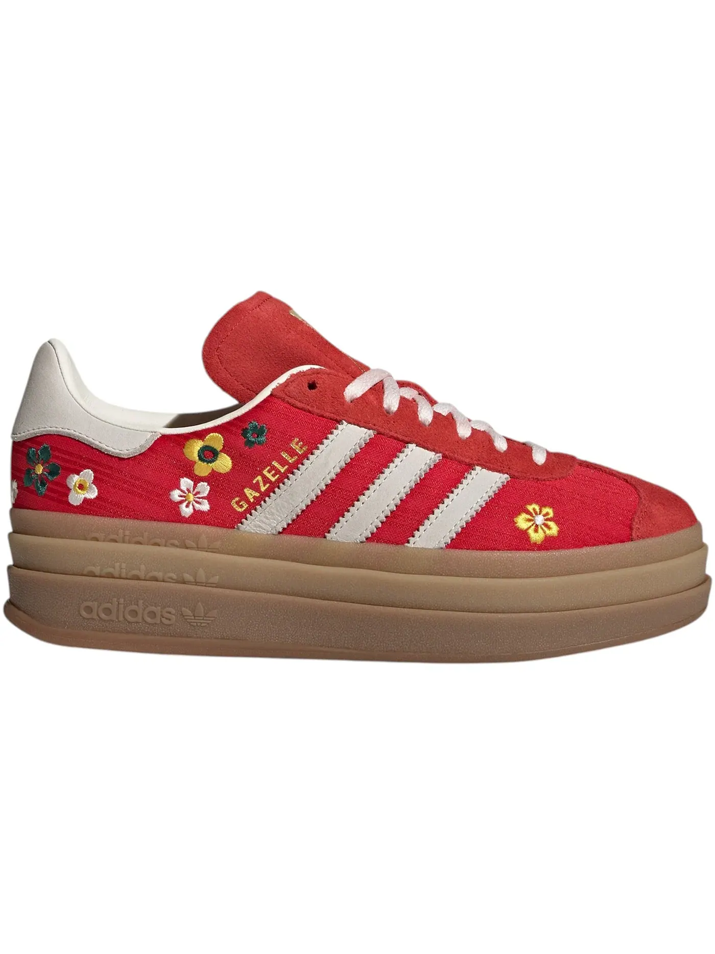 Женские кроссовки Lifestyle Adidas Gazelle Bold — изображение 1 из 1, белый/желтый