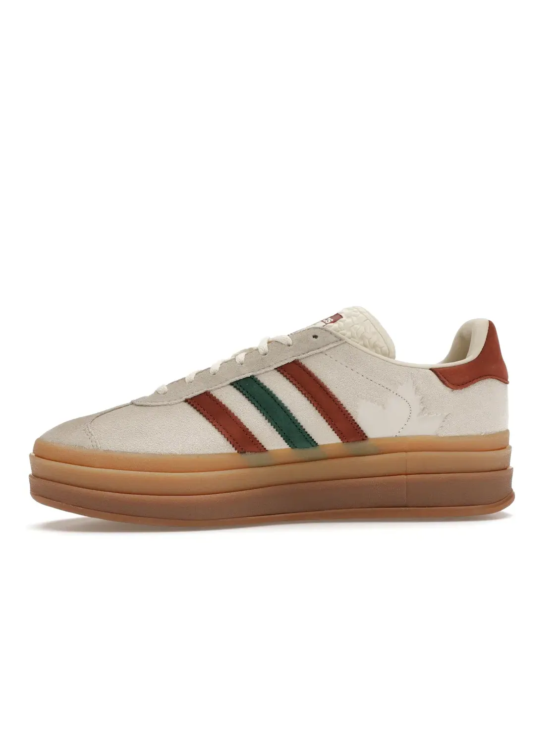 Женские кроссовки с платформой Adidas Gazelle Bold — изображение 3 из 4, кремовый белый зеленый