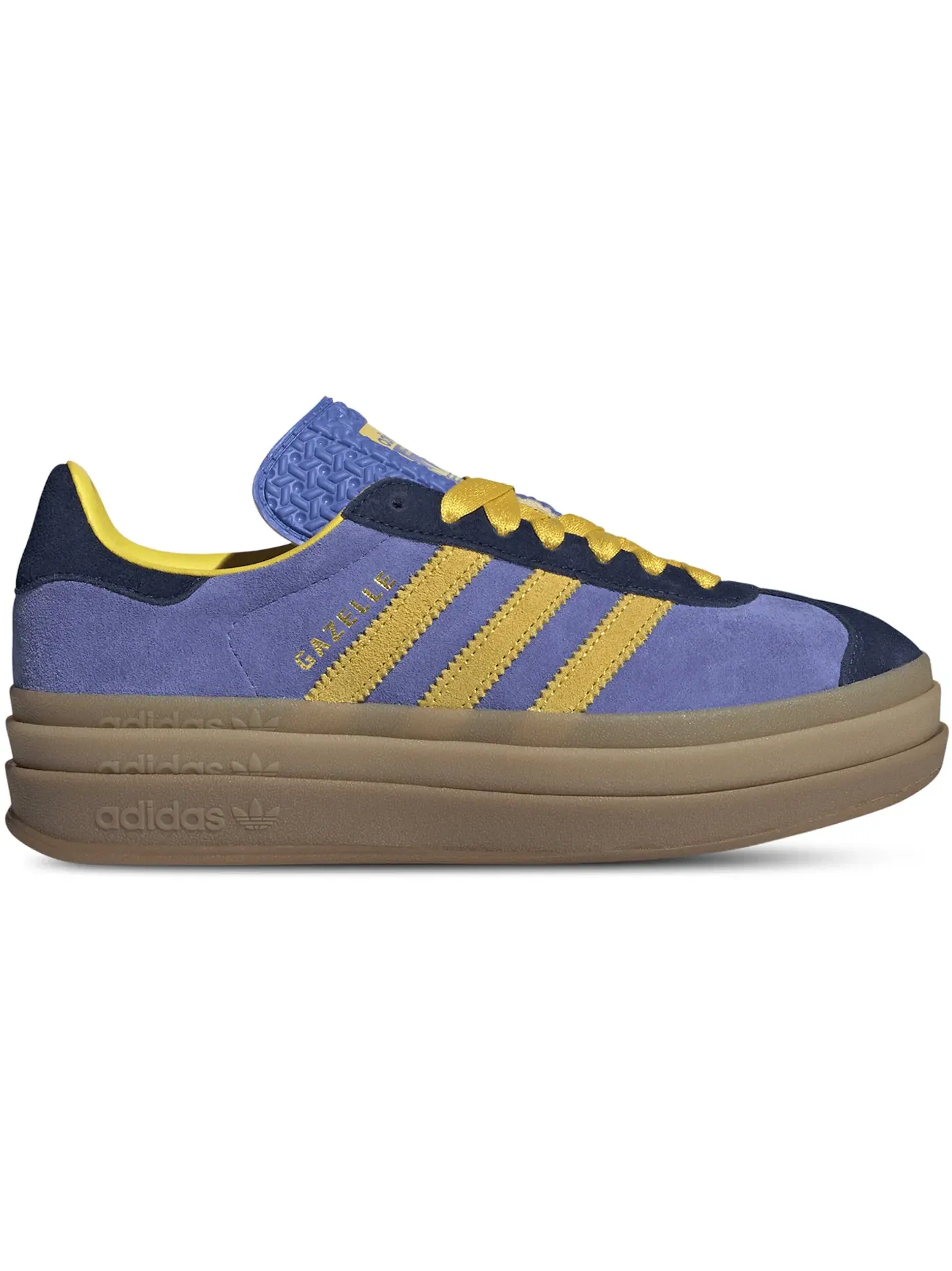 Женские кроссовки lifestyle Adidas Gazelle Bold — изображение 1 из 1, индиго/желтый