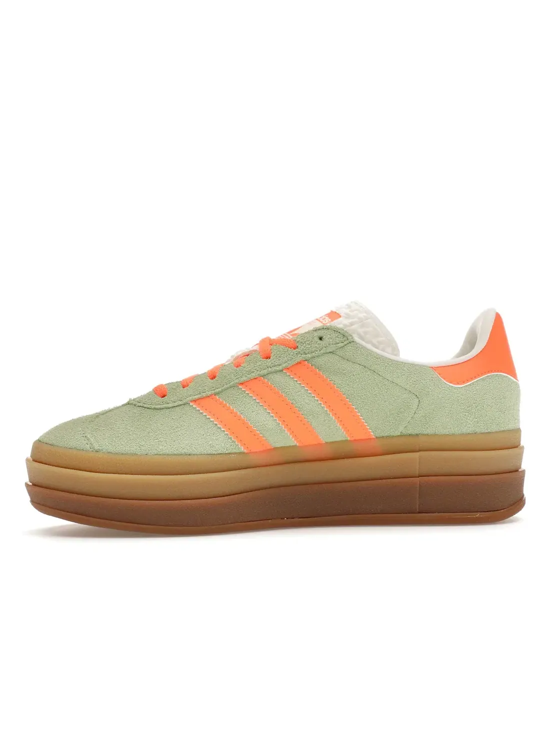 Женские кроссовки с платформой Adidas Gazelle Bold — изображение 3 из 4, зеленый/оранжевый/белый