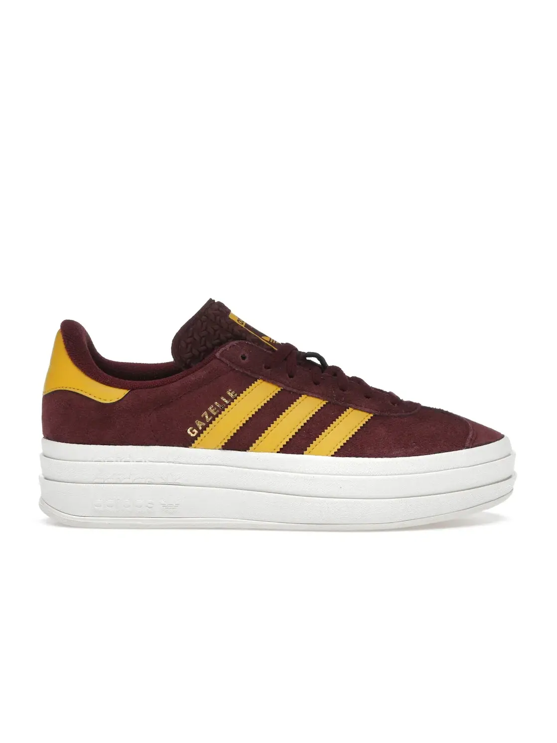 Женские кроссовки Lifestyle Adidas Gazelle Bold — изображение 1 из 4, красный золотистый белый