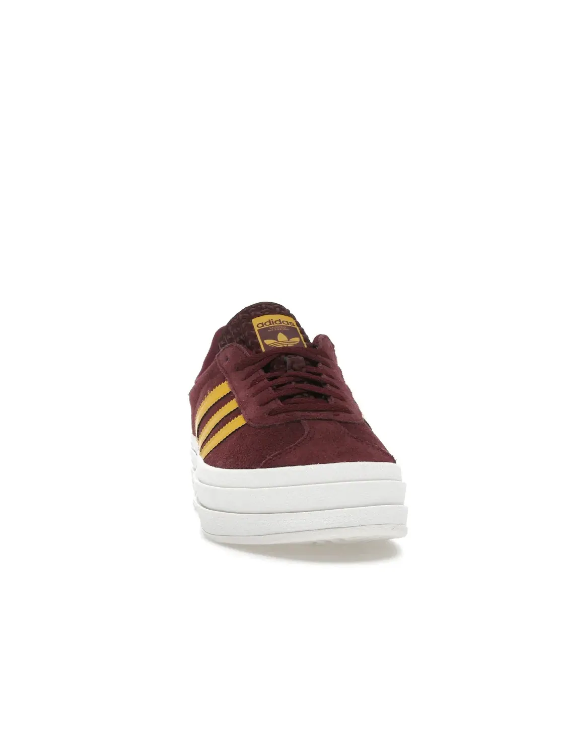Женские кроссовки Lifestyle Adidas Gazelle Bold — изображение 2 из 4, красный золотистый белый