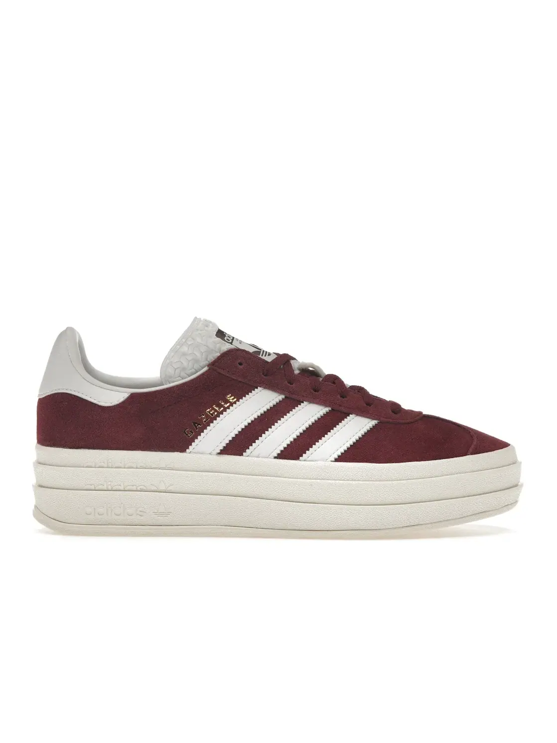 Женские кроссовки на платформе Gazelle Bold Adidas — изображение 1 из 4, красный/белый/белый