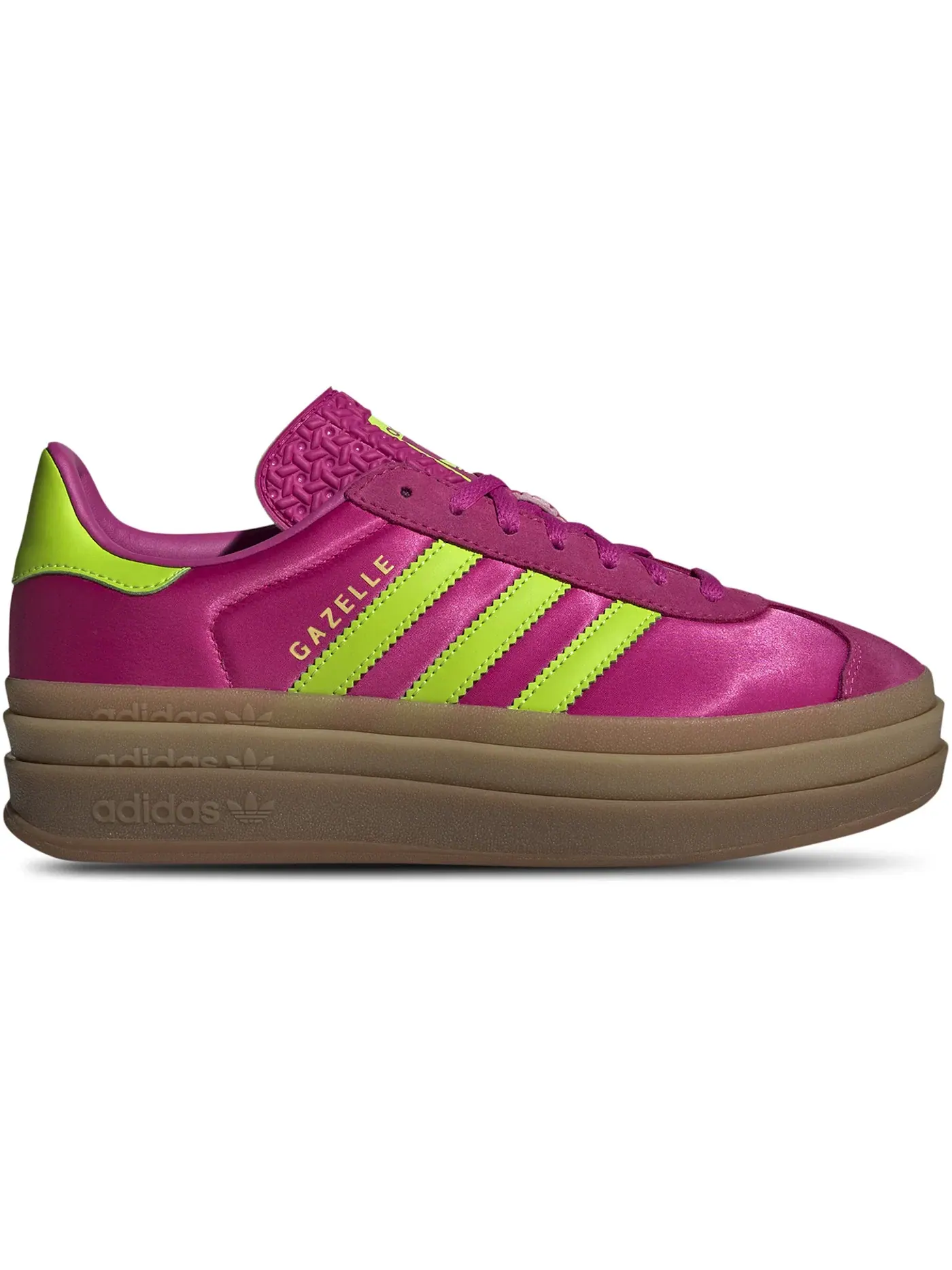 Женские кроссовки Lifestyle Adidas Gazelle Bold, Semi Solar Slime Lucid Fuchsia — изображение 1 из 1