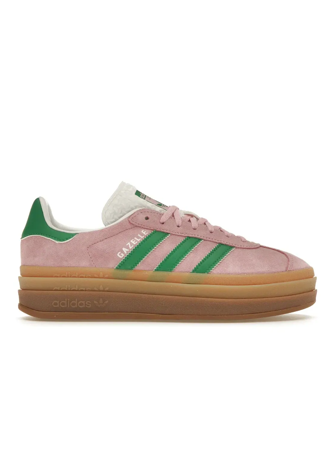 Женские кроссовки с платформой Adidas Gazelle Bold — изображение 1 из 4, розовый/зеленый/белый