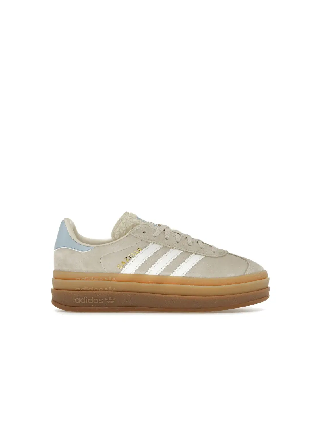 Детские кроссовки на платформе Gazelle Bold Adidas — изображение 1 из 4, белый/белый/прозрачный