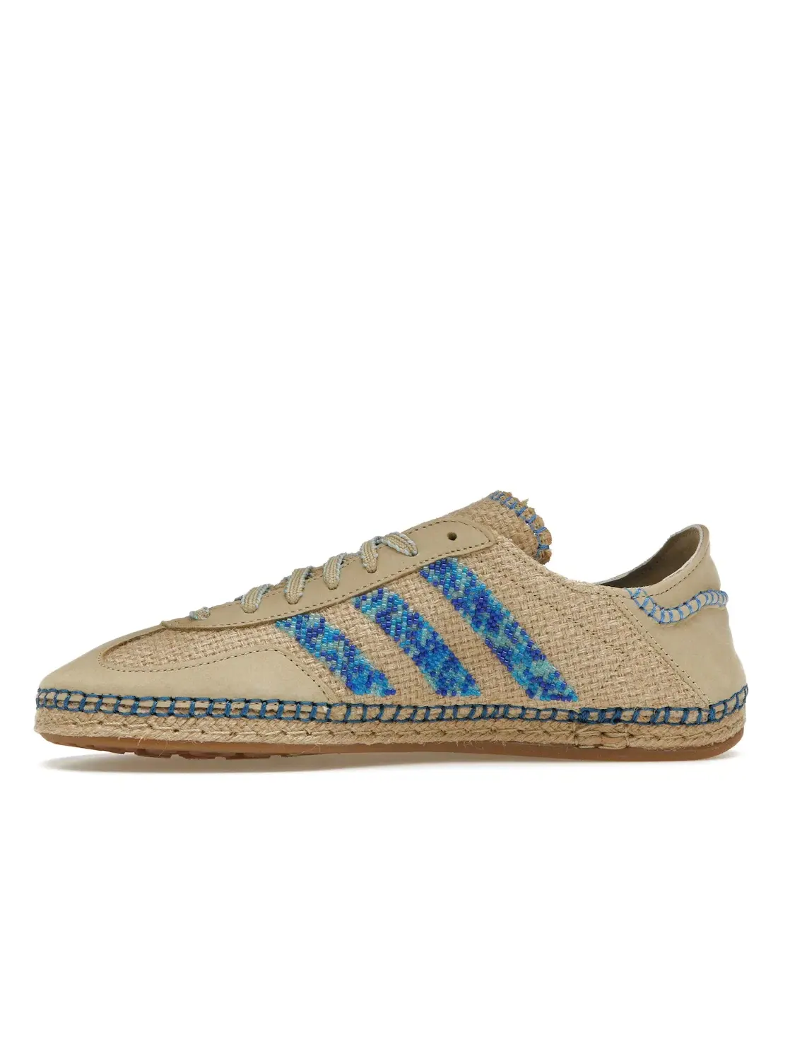 Мужские кроссовки из рафии с бисерными полосками Adidas Gazelle CLOT — изображение 3 из 4, хаки/светлый синий/синий