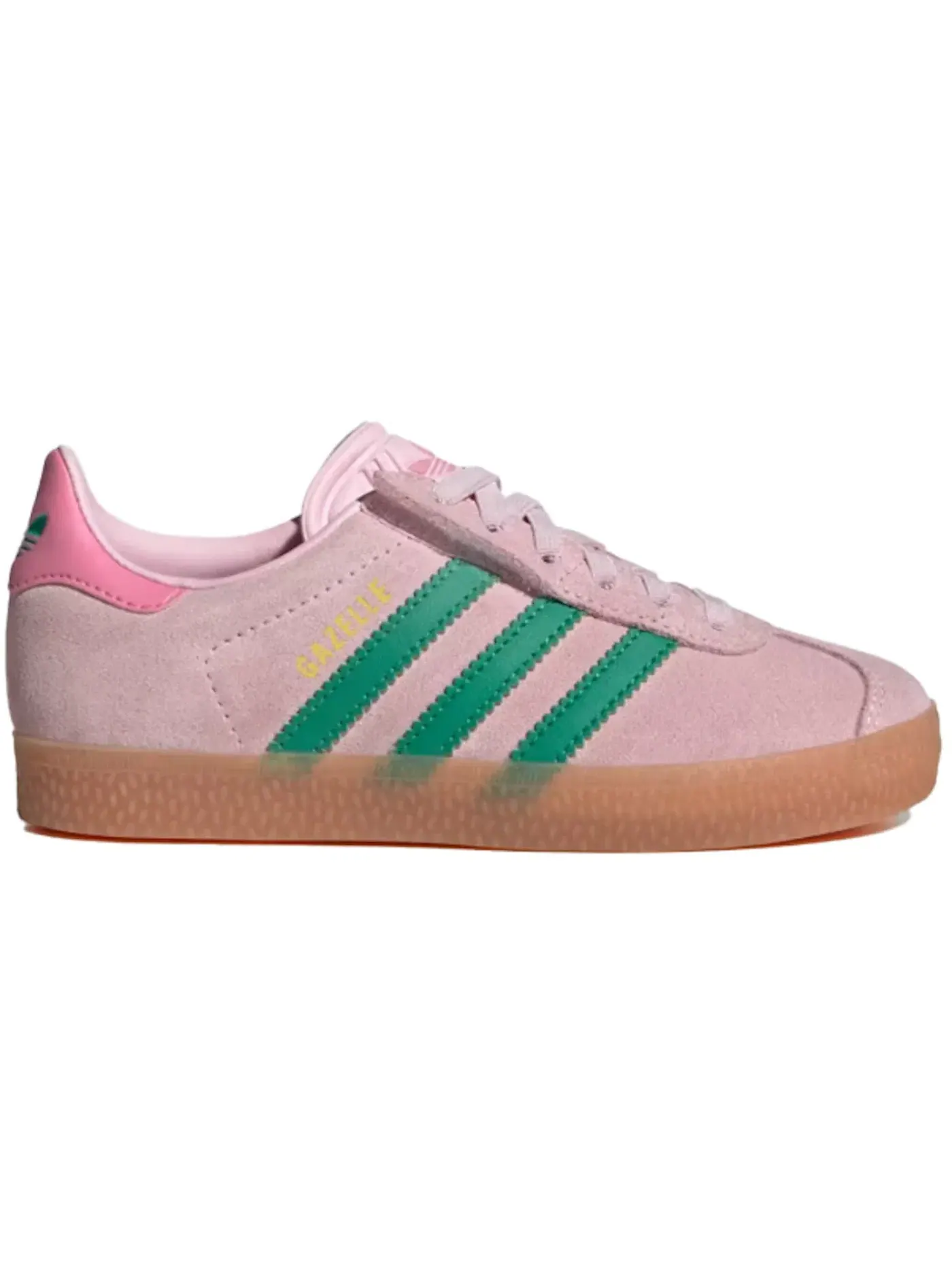 Детские кроссовки с липучками Adidas Gazelle Comfort Closure Clear Pink Court Green Bliss Pink — изображение 1 из 1